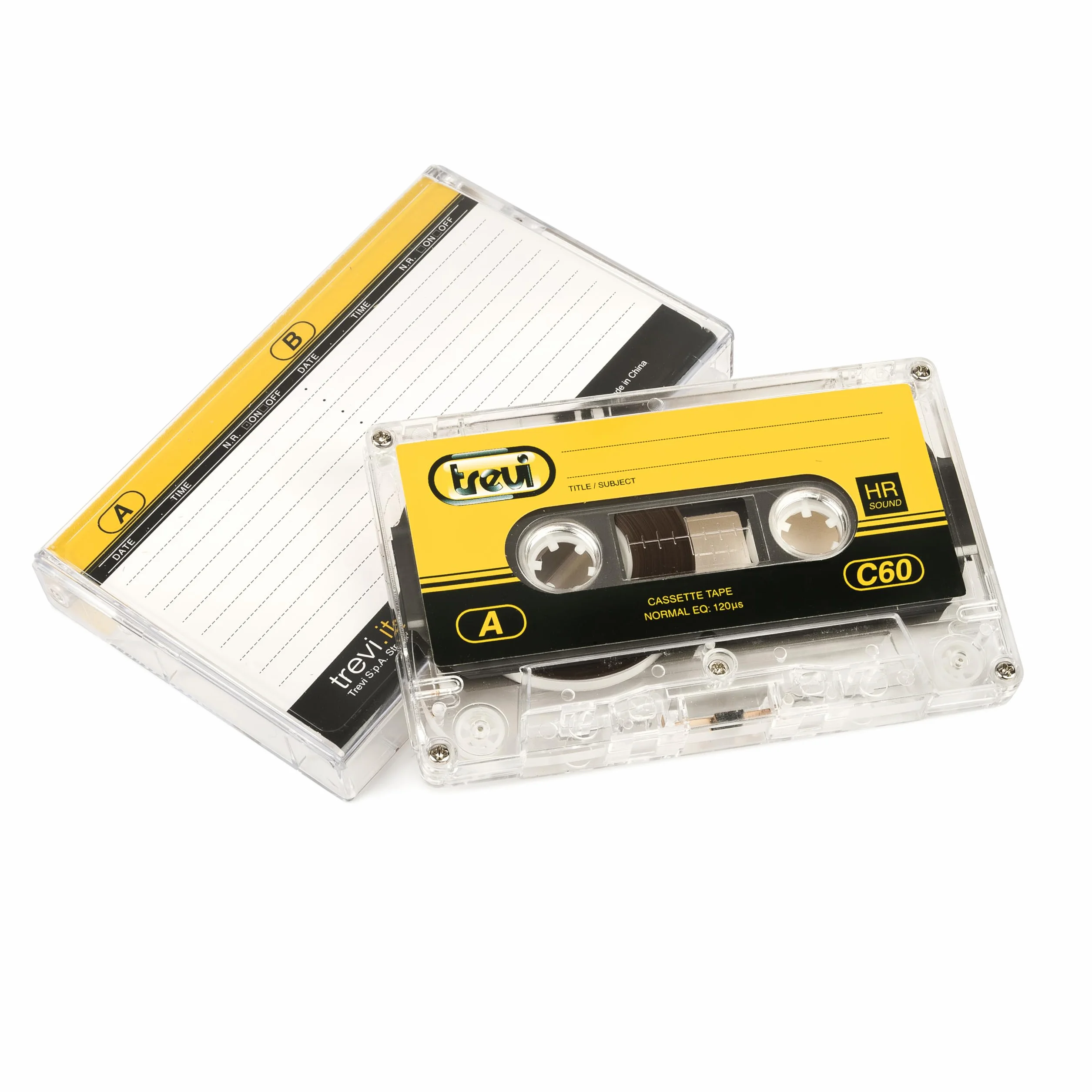 Trevi C 60 HR 4-pack cassette audio 60 minutes 30 min per side 120 µs eq bande magnétique vintage