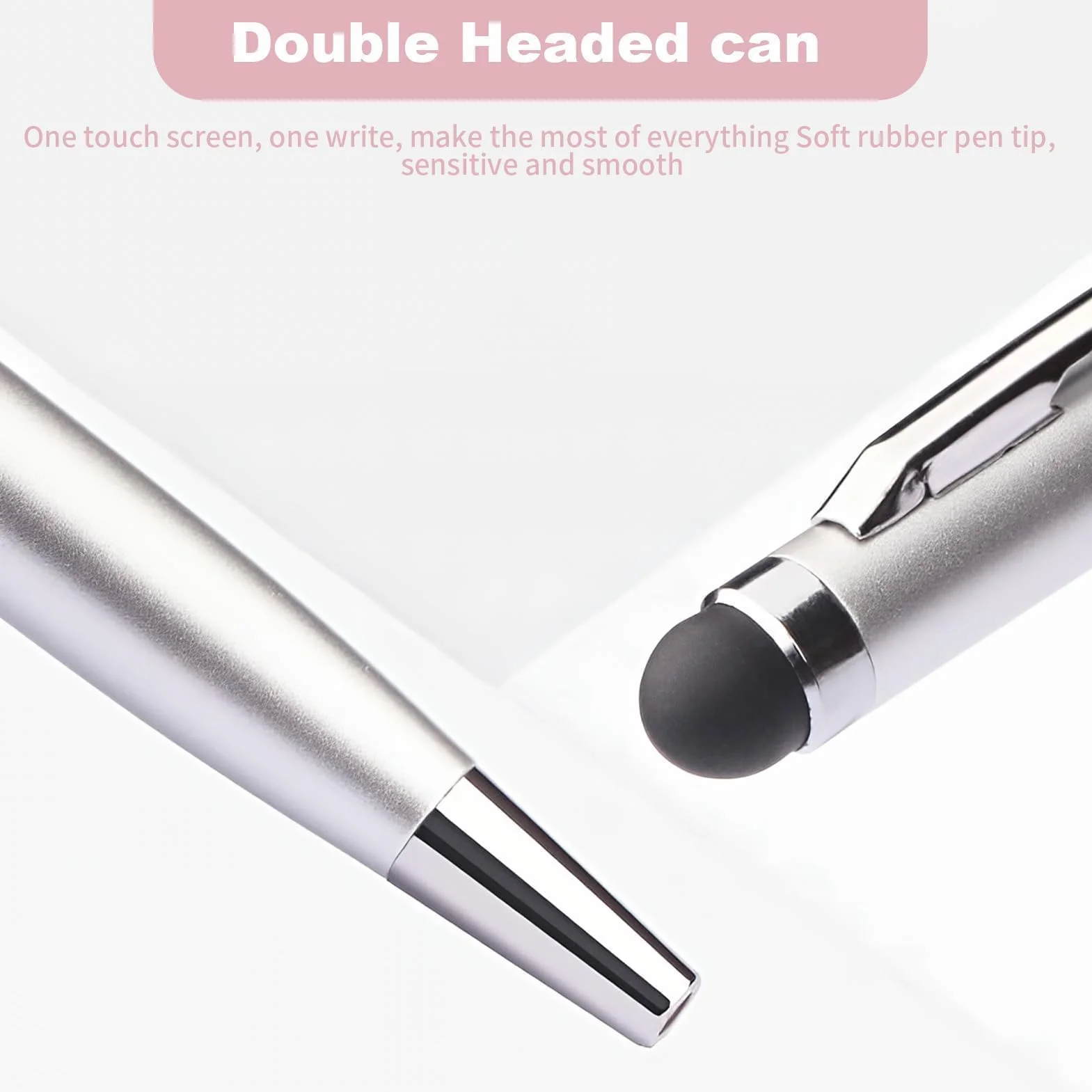 Stylo Tactile Universel 2 en 1, 10 Pièces, Stylet Capacitif 7mm pour Écrans Tactiles Tablette Téléphone