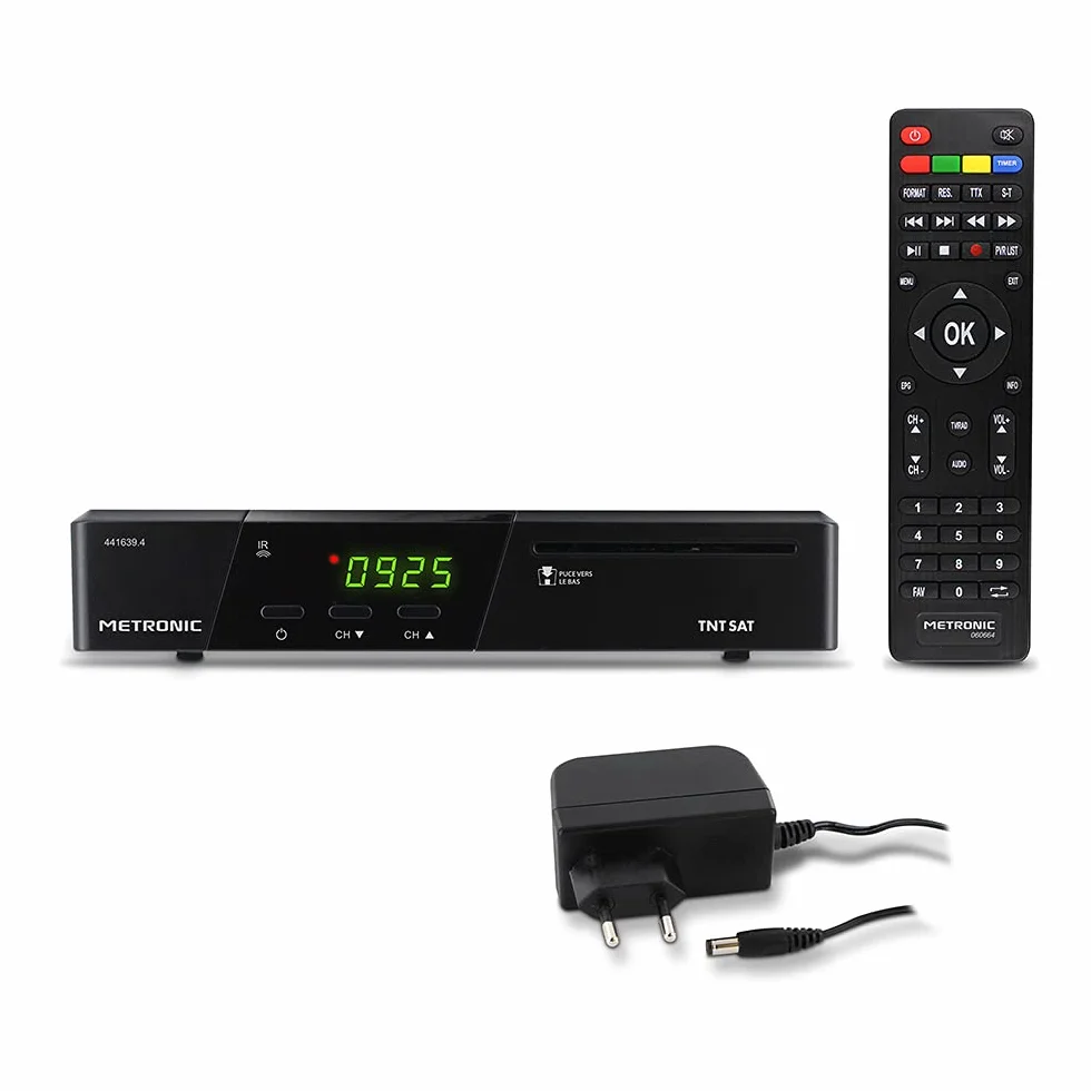 Metronic Décodeur TNT TNTSAT Satellite Terminal HD PVR READY avec Carte TNTSAT Enregistreur TV