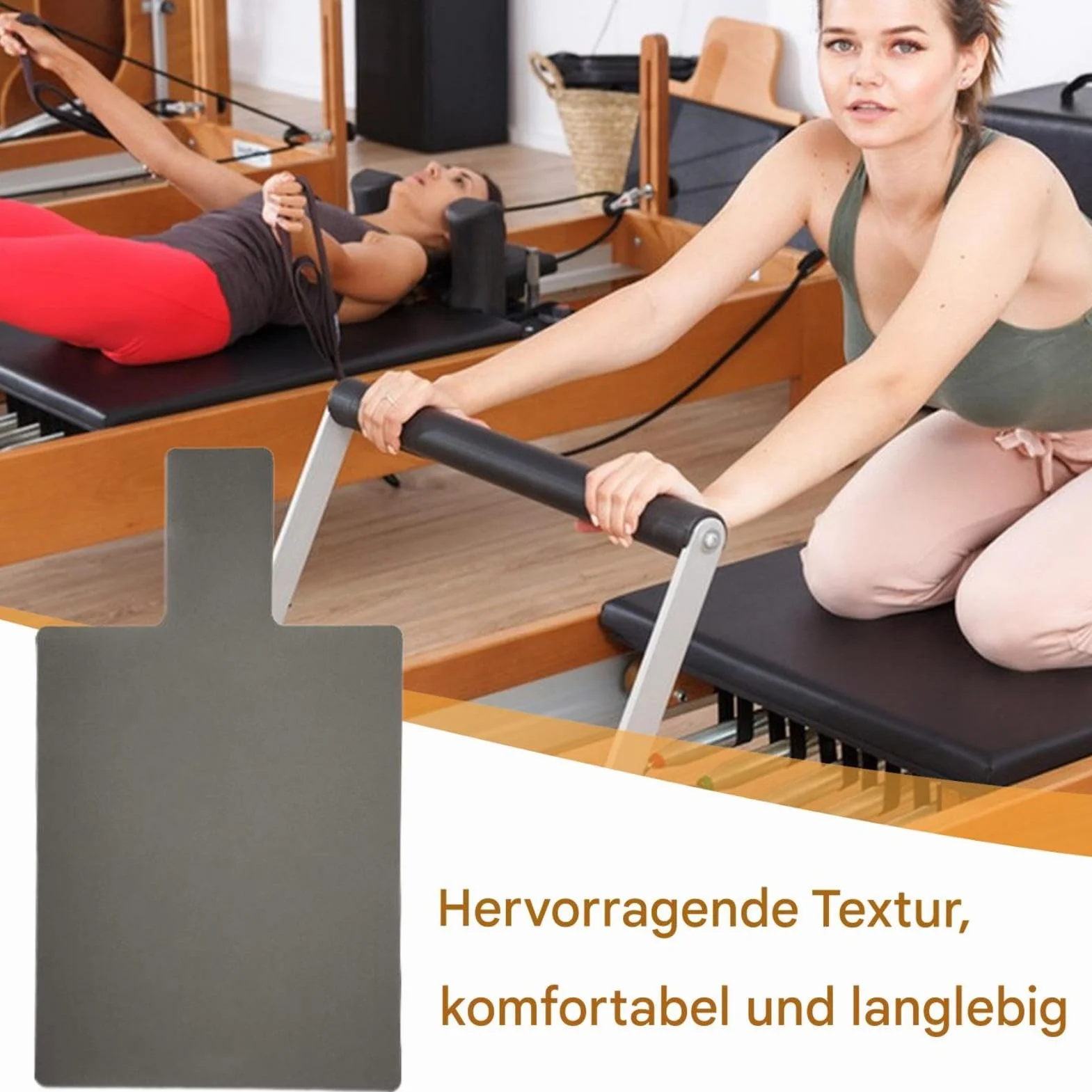 Tapis de réformateur Pilates antidérapant extra épais pour yoga et voyage