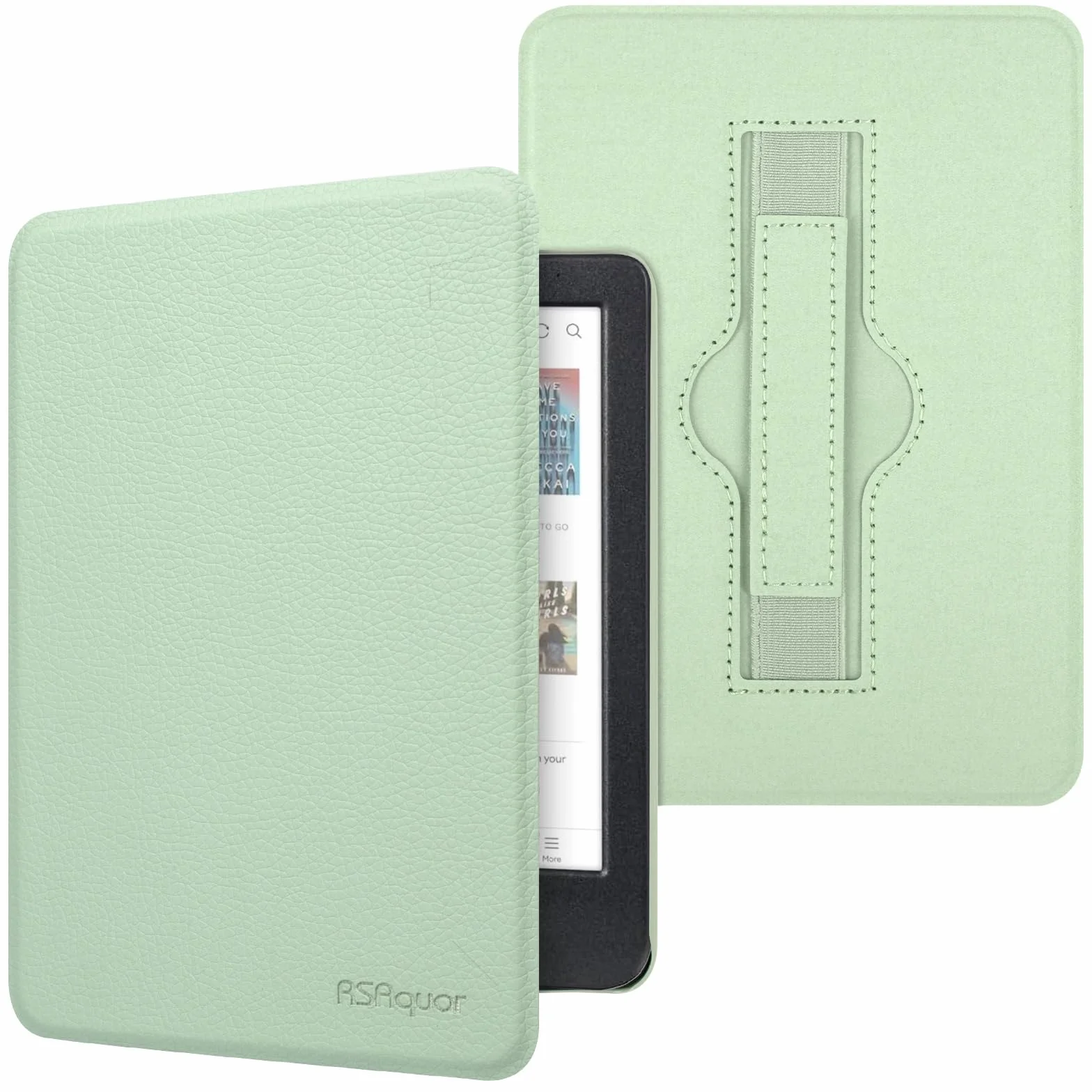 RSAquar Étui 6'' pour Kobo Clara Colour | BW | 2E, Tolino Shine Colour/Shine 5/4 avec Dragonne et Veille/Réveil Automatique, Agave Noir