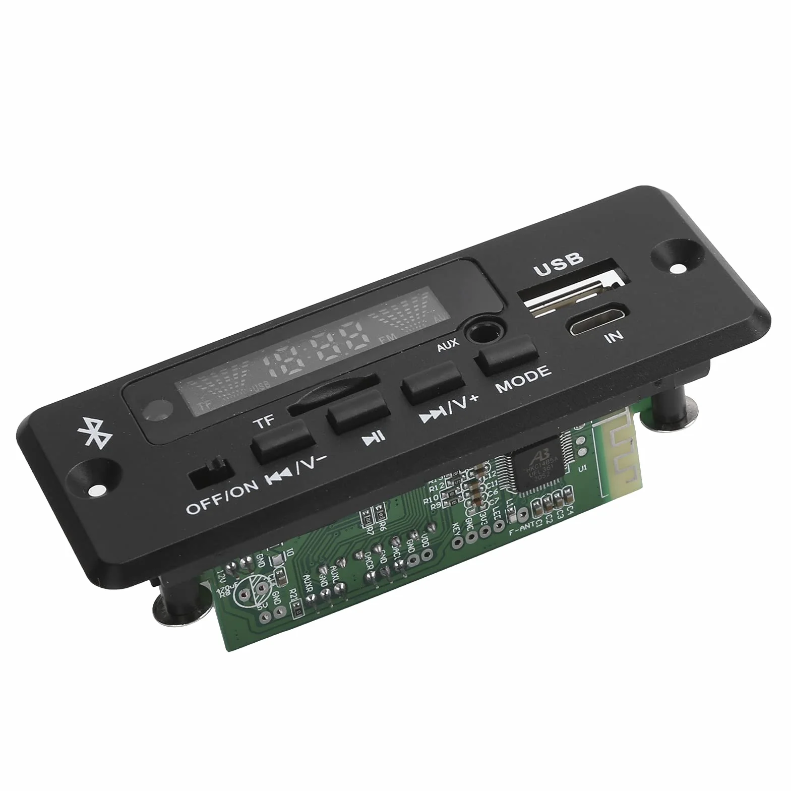 Carte Décodeur MP3 5.0 Contrôle Application Appel Mains Libres USB/SD Automobile Entrée AUX Radio FM Alimentation 3,5AUX