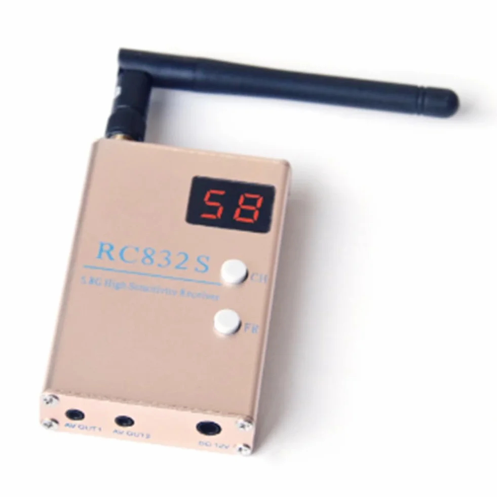 FPV RC832 RC832H Récepteur Récepteur 5,8 G 48 CH 600 MW Photographie Aérienne 5,8 GHz AV avec Câbles A/V et d'alimentation