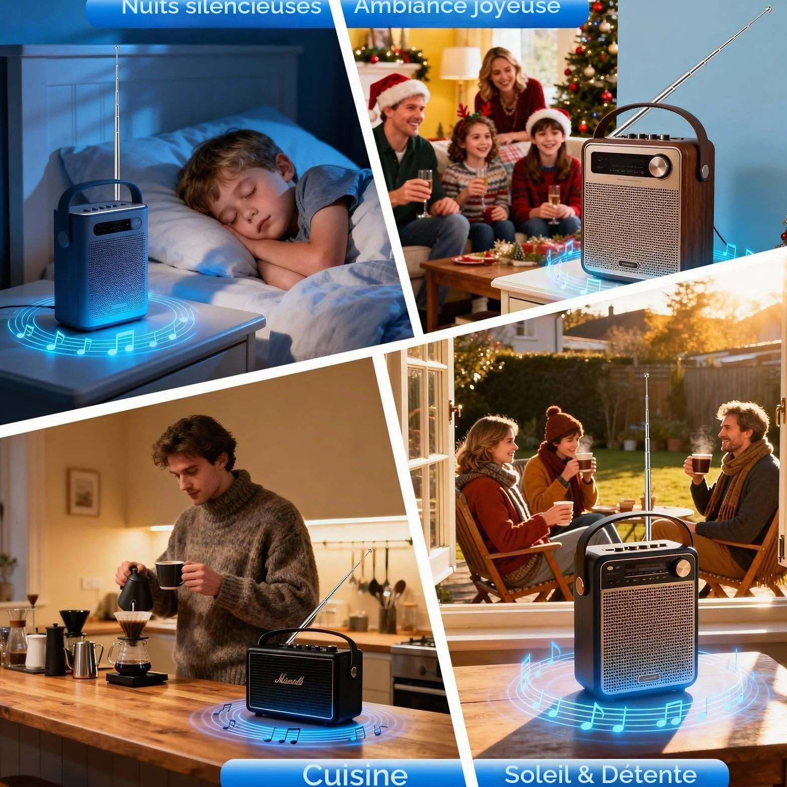 Bingfu Antenne Télescopique Radio FM Dab Portable Interieur 74 cm 7 Sections Antenne Remplacement pour pour Radio Transistor Poste Portable Tuner Chaîne HiFi Récepteur AV Home Cinéma Audio CD,2 Paquet