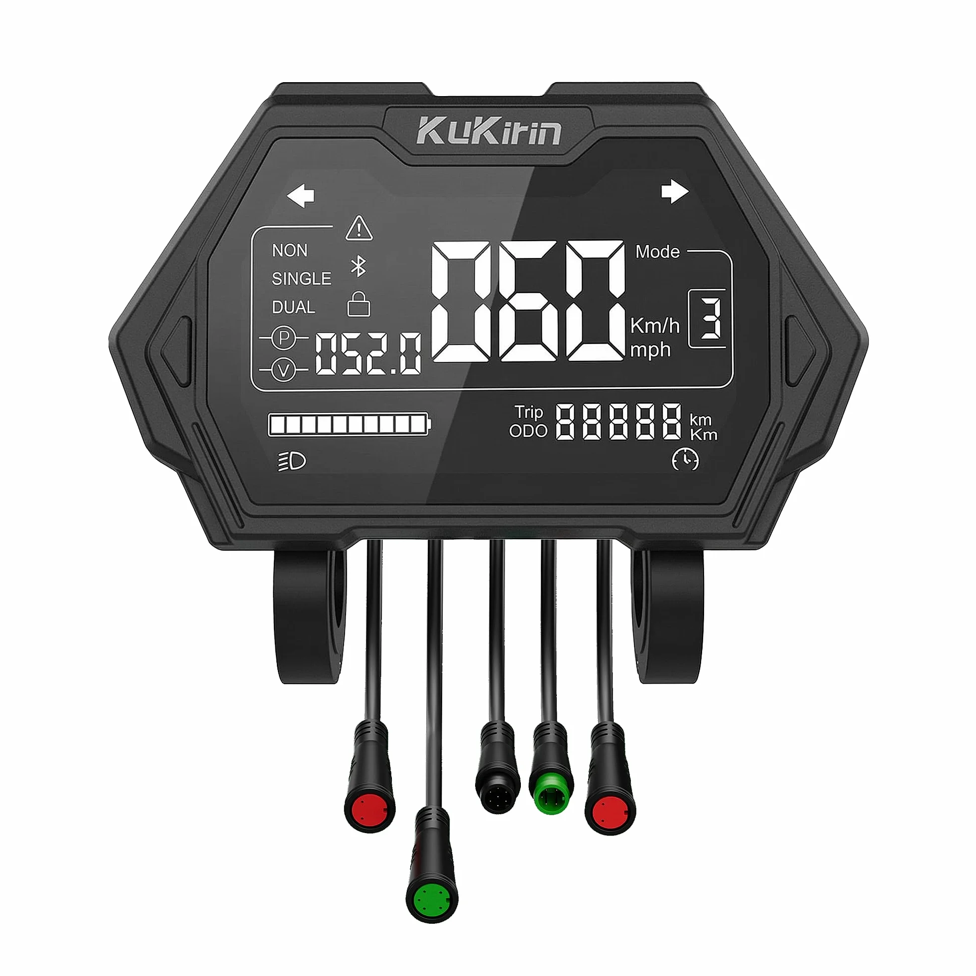 Tableau de Bord Écran LCD 7 Broches Compatible Kukirin G2 Master Kickscooter Compteur de Vitesse