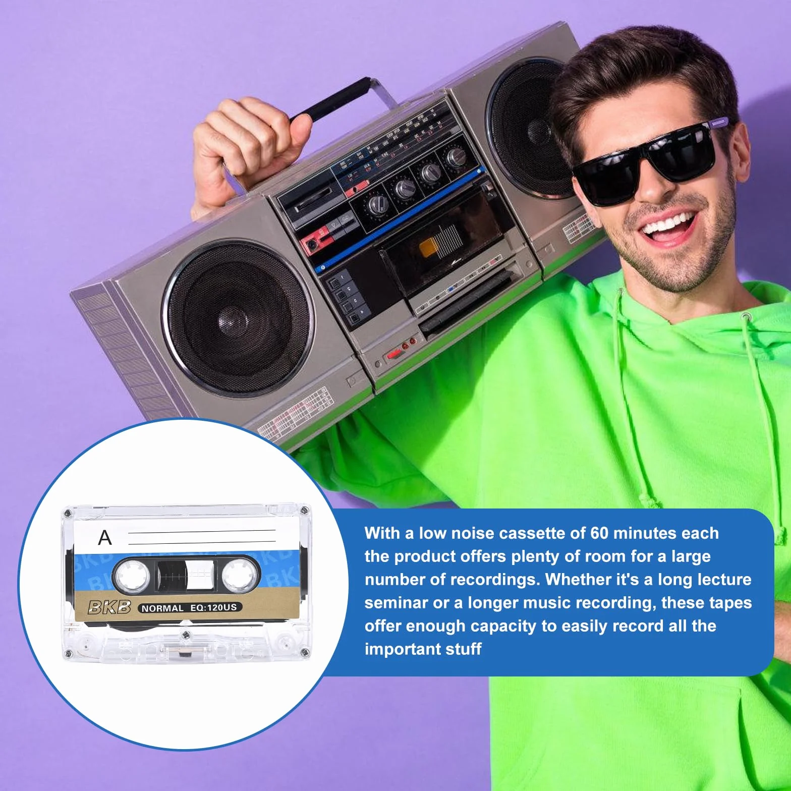 Bandes vierges pour microcassettes: 10 pièces Audio Cassette Tapes, 60 minutes d'enregistrement, parfait pour les conférences et les séminaires - Enregistrement audio de haute qualité avec