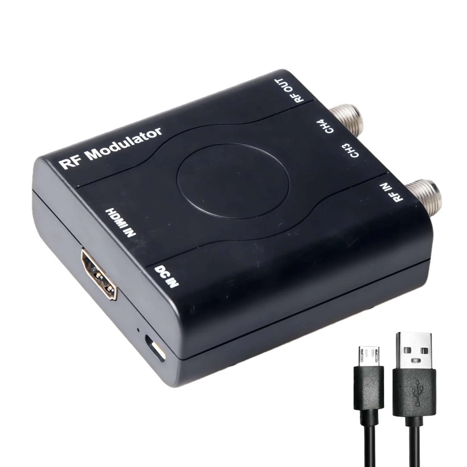 PUSOKEI Modulateur HDMI vers RF HDM61, Adaptateur Convertisseur HDMI Coaxial PAL 1080P NTSC