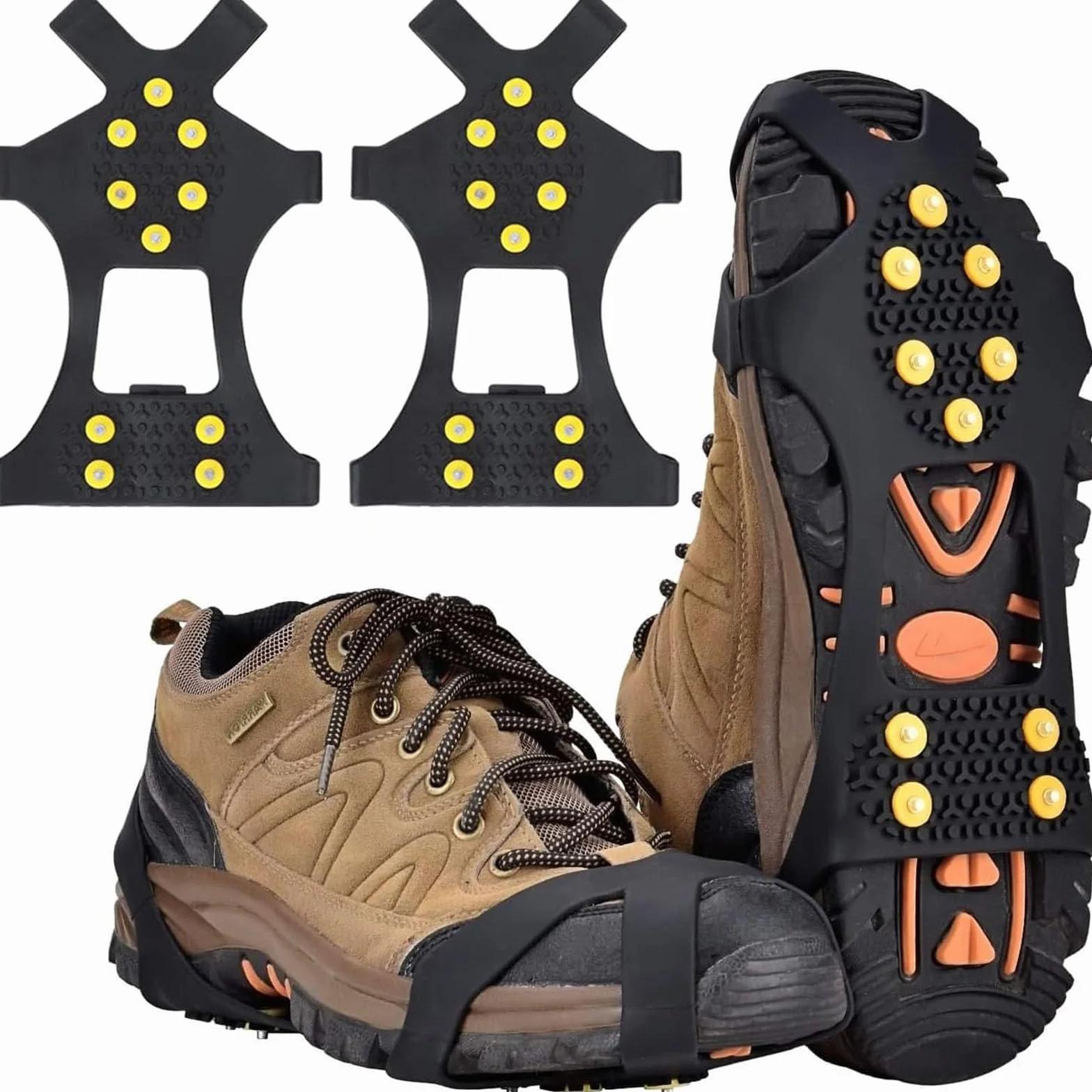 Crampons Antidérapant à Neige pour Chaussures Randonnée Hommes Femmes