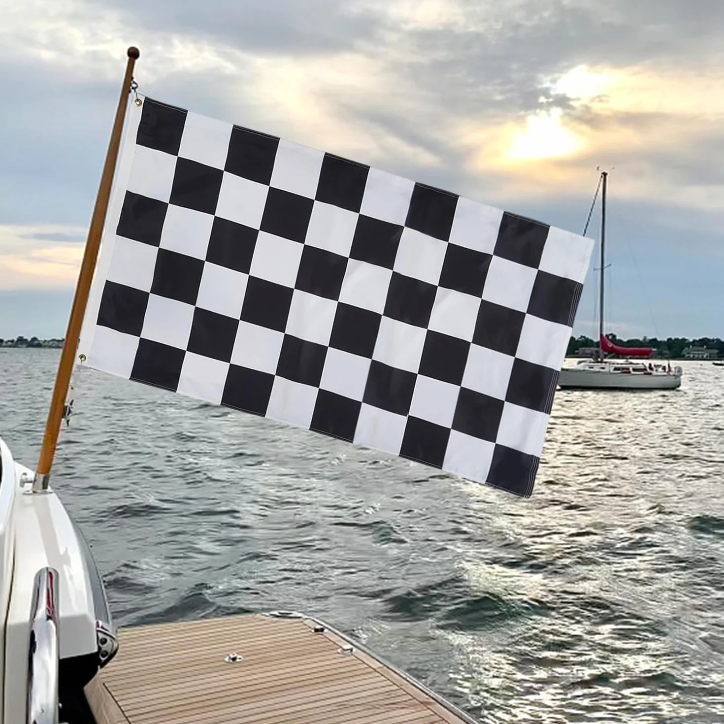 Drapeau De Course en Réseau Noir Et Blanc, 10 Drapeaux À Main, Décorations De Fête, Drapeaux D'Arbitres