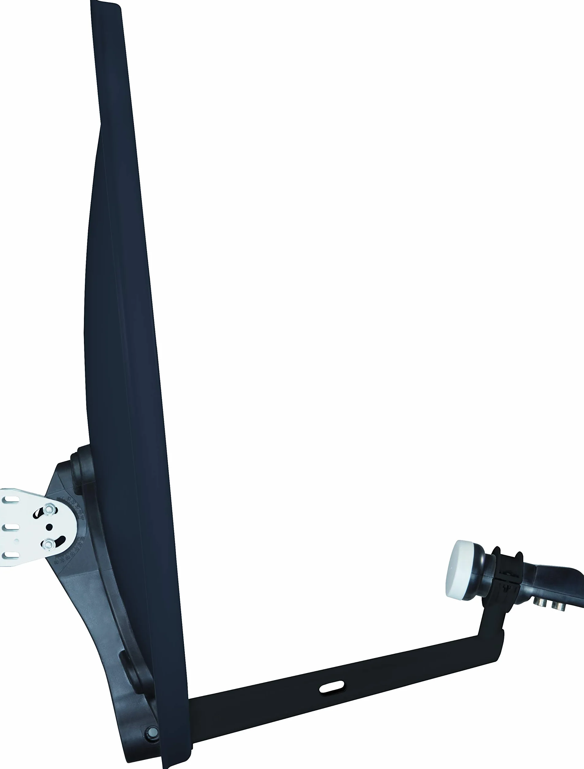 TechniSat TECHNITENNE 70 Parabole Satellite pour 4 participants (système Satellite numérique de 70 cm, kit Complet d'antenne avec Support de mât et LNB Quattro-Switch) Anthracite