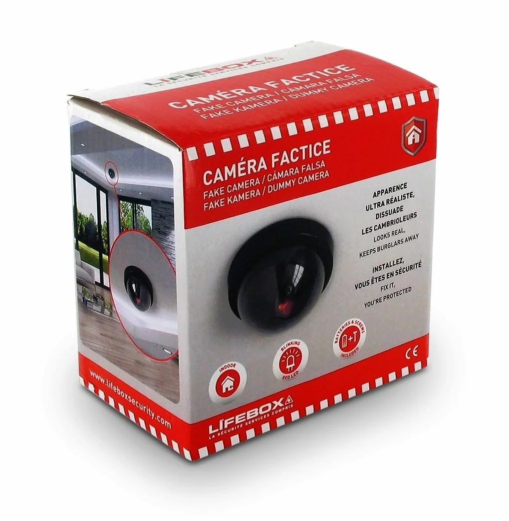 Caméra de Surveillance factice dôme compacte avec LED Clignotante