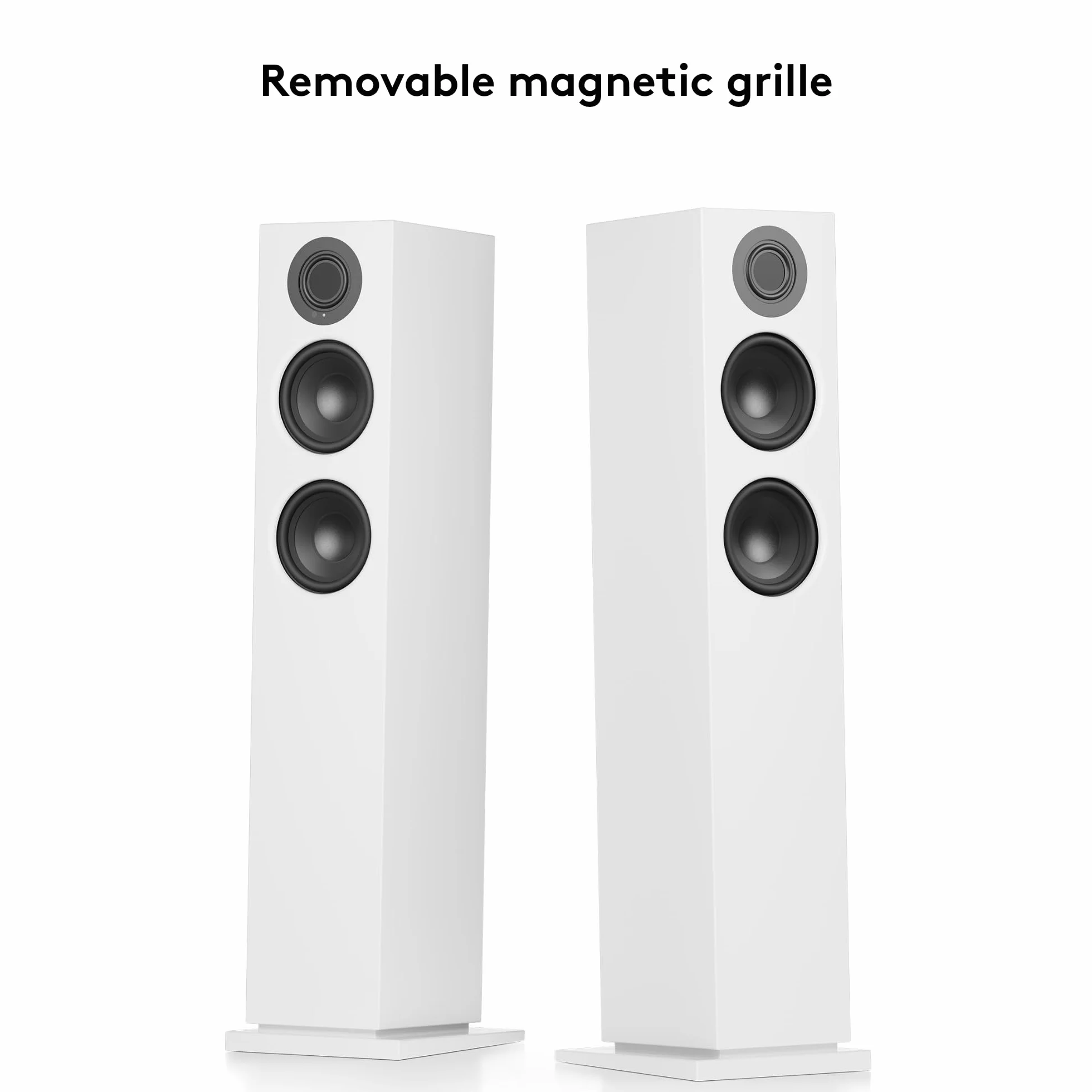 Audio Pro - Enceintes TV A48 - Streaming et Multiroom, 2 Amplificateurs 130W pour Home Entertainment - HDMI Arc, WiFi, Bluetooth, Airplay 2, Chromecast - Blanc