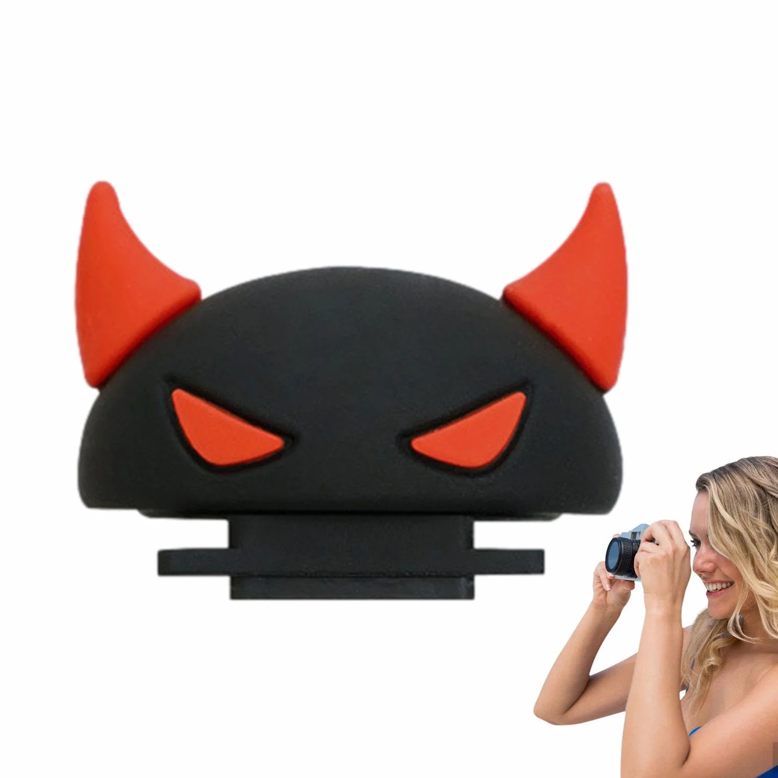 Housse de protection pour griffe porte-accessoires, protection d'appareil photo en silicone drôle, lampe flash pour appareil photo, accessoires de dessin animé attrayants pour appareil photo de photog