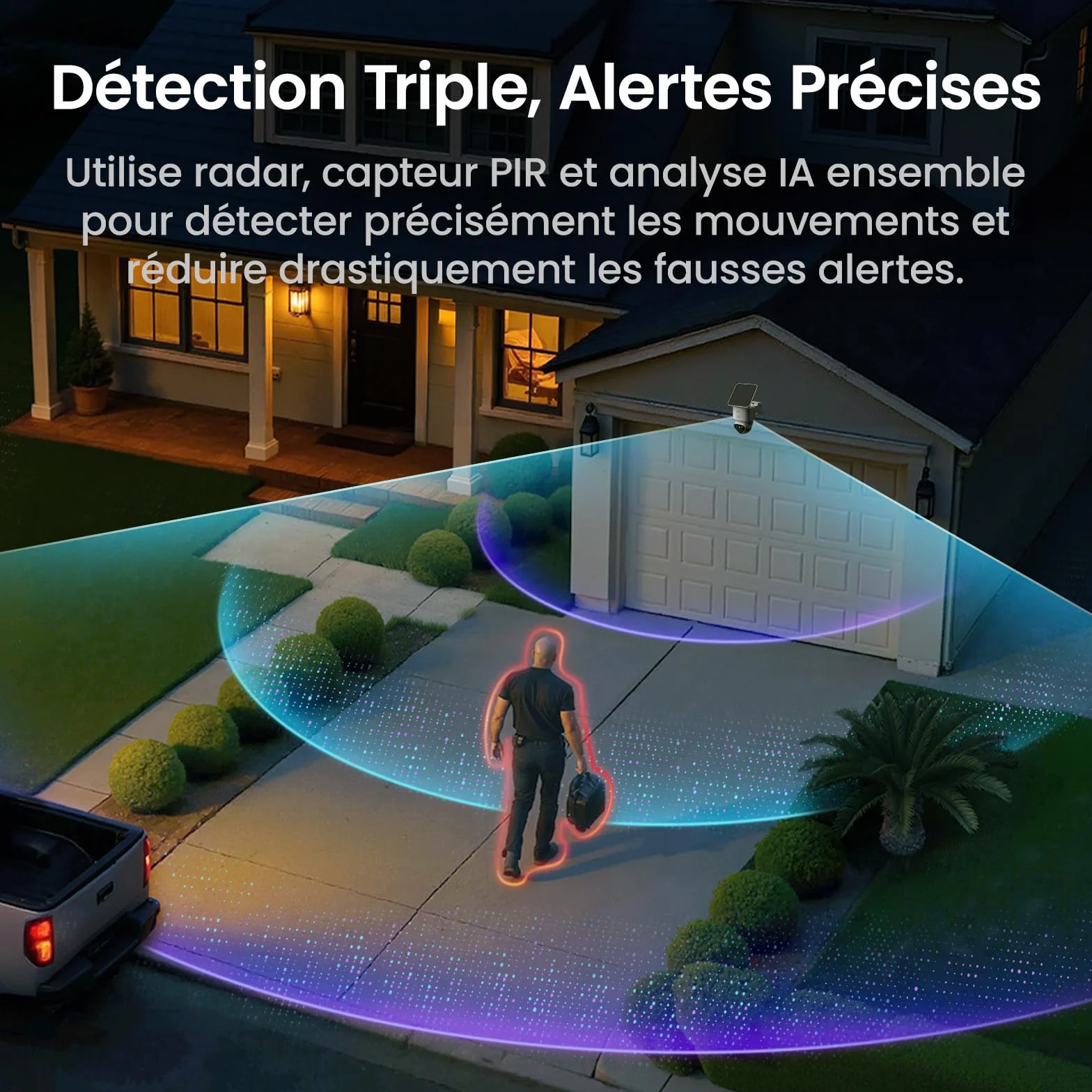 aosu 4K T2 Ultra Camera Surveillance WiFi Exterieure sans Fil Solaire, 2 Cam-Kit & aosuBase 2.0, 8MP Vision Nocturne, sans Abonnement, 32 Go Local & 1 to Extensible, 360° Panorama Suivi IA, 5G/2,4G