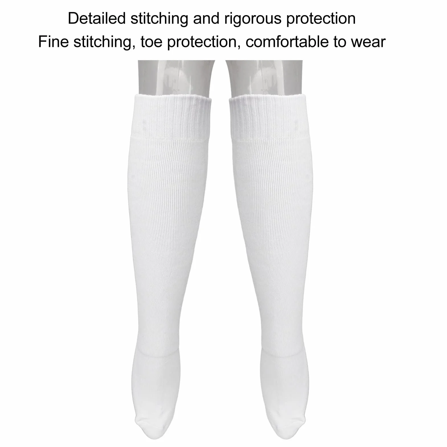 HEEPDD Chaussettes d'escrime Blanc Coton Peigné Stretch Chaud Épaissi Absorption Sueur Femmes Sabre