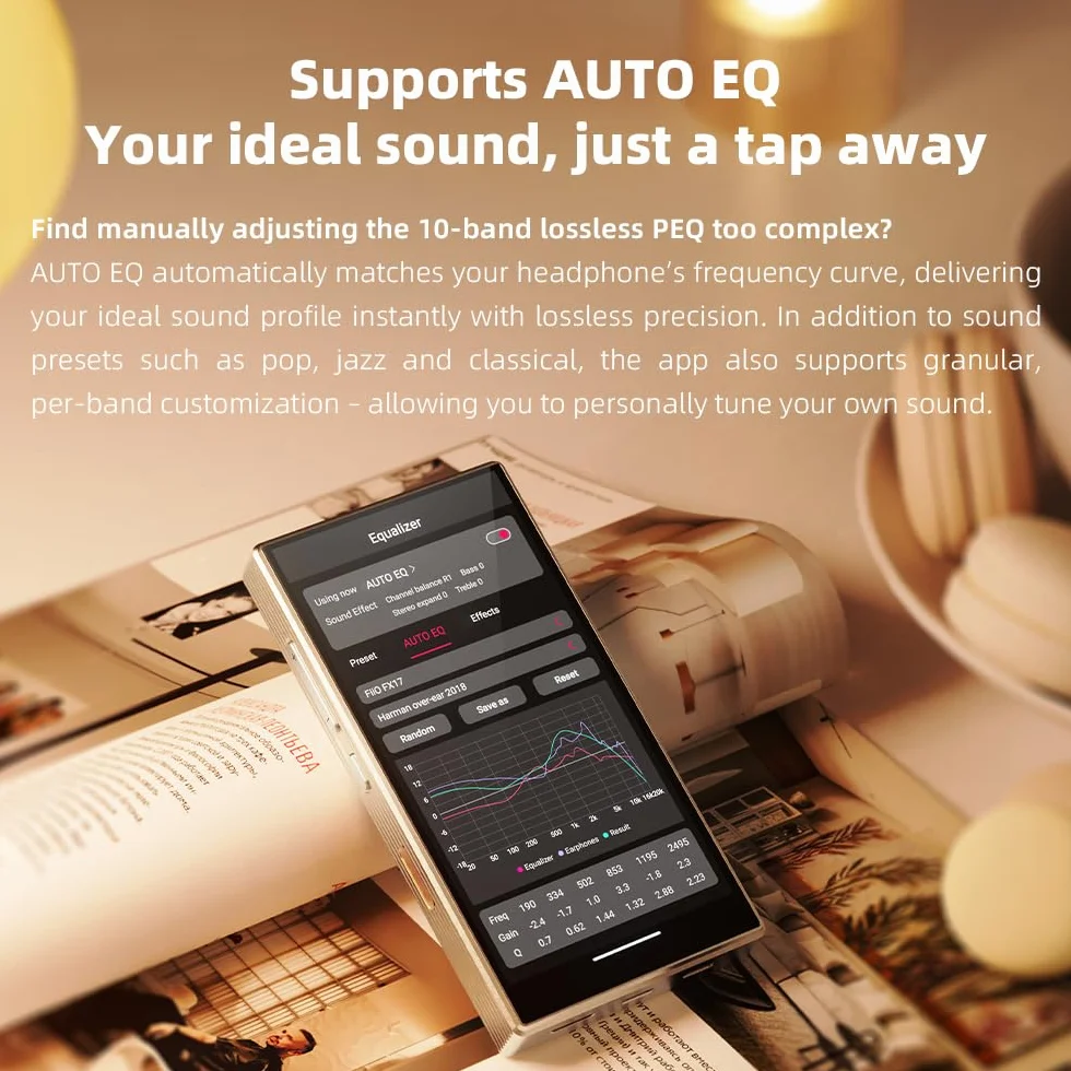 FiiO Lecteur de musique HiFi portable M33 R2R, Snapdragon 680, 8 Go de RAM + 128 Go de stockage, True R2R DAC, audio USB XMOS XU316, sortie équilibrée 1100 mW, égaliseur automatique, écran Full HD de