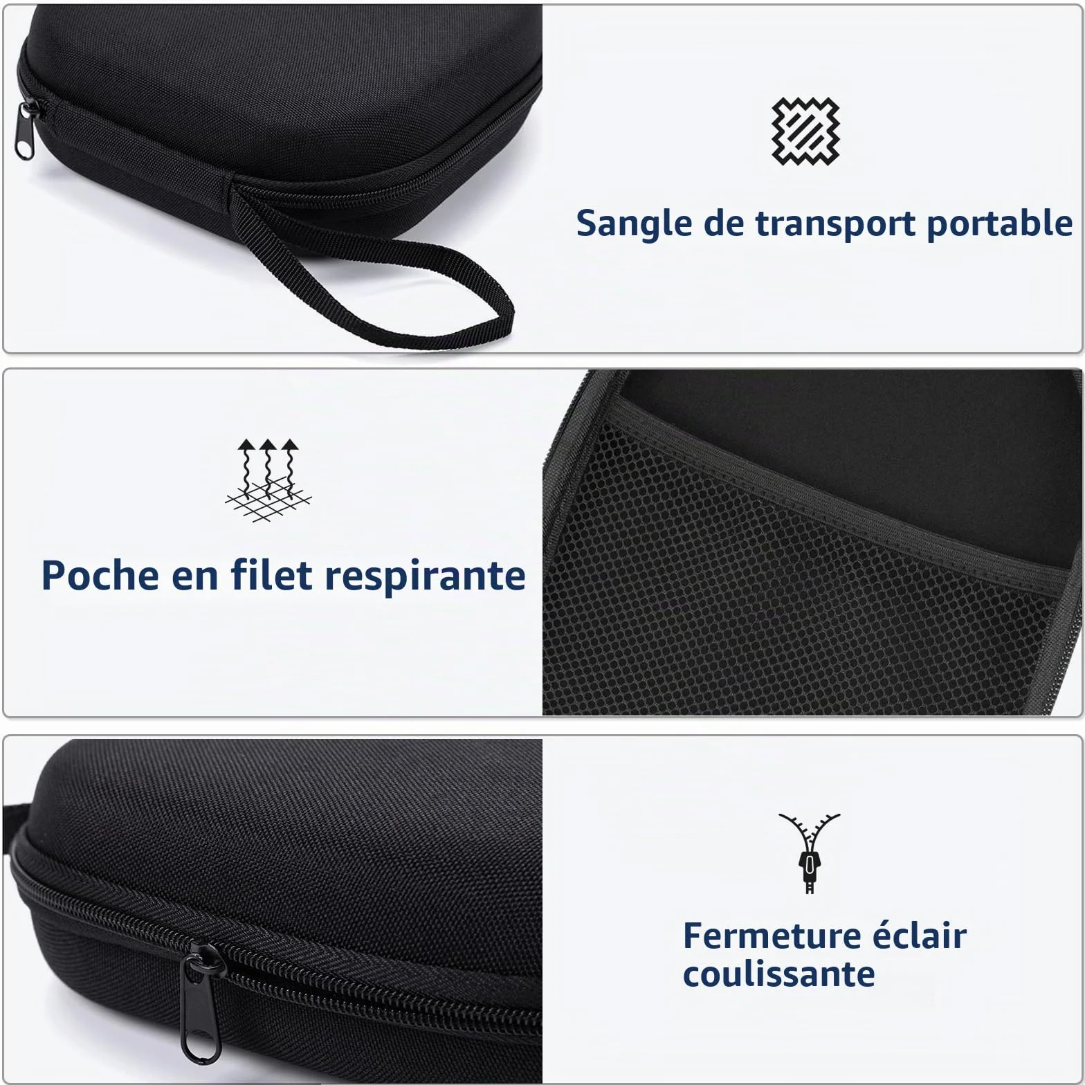Étui de voyage compatible JBL Tune 510BT 520BT 500 720 BT 770 NC 760 NC Sony WH-CH520 WH-CH720N, casque sans fil réduction du bruit (noir)
