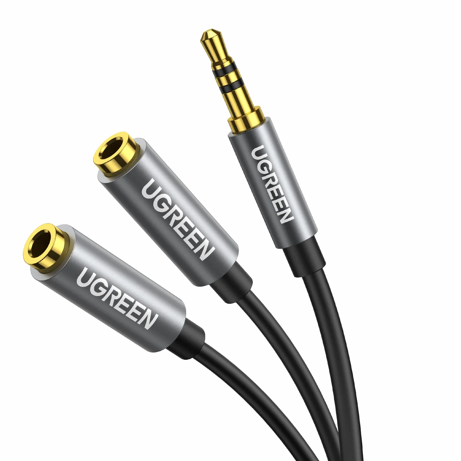 UGREEN Splitter Audio Jack 3.5mm Mâle vers Double Jack Femelle Adaptateur Casque Écouteur Câble Stéréo Compatible avec PC Téléphone Tablette iPod PS4 MP3 MP4 Écouteurs Enceinte 20CM