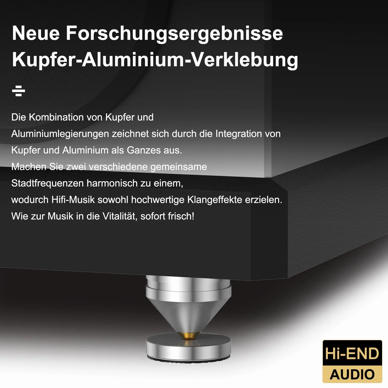 Lot de 8 pointes de haut-parleur, support de haut-parleur, amplificateur audio HiFi, DAC, CD, isolation phonique, pieds en alliage d'aluminium, pieds en alliage d'aluminium (argenté)