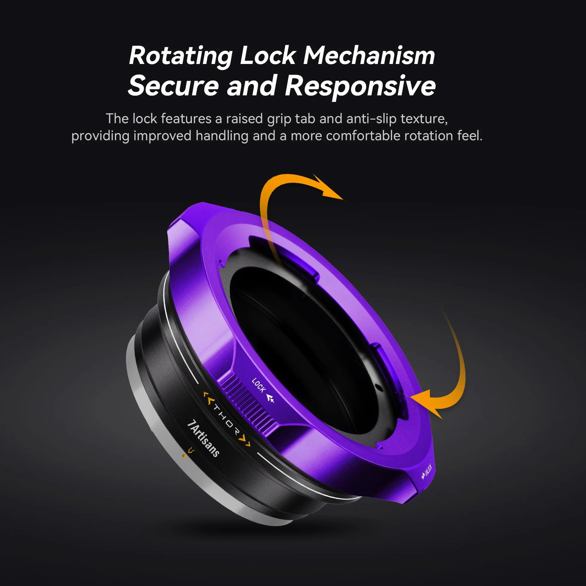 7Artisans Bague d'adaptation PL Multi-Monture, Monture PL-E Installée par défaut, Compatible avec Les Montures interchangeables PL-L/PL-R/PL-Z, Violette