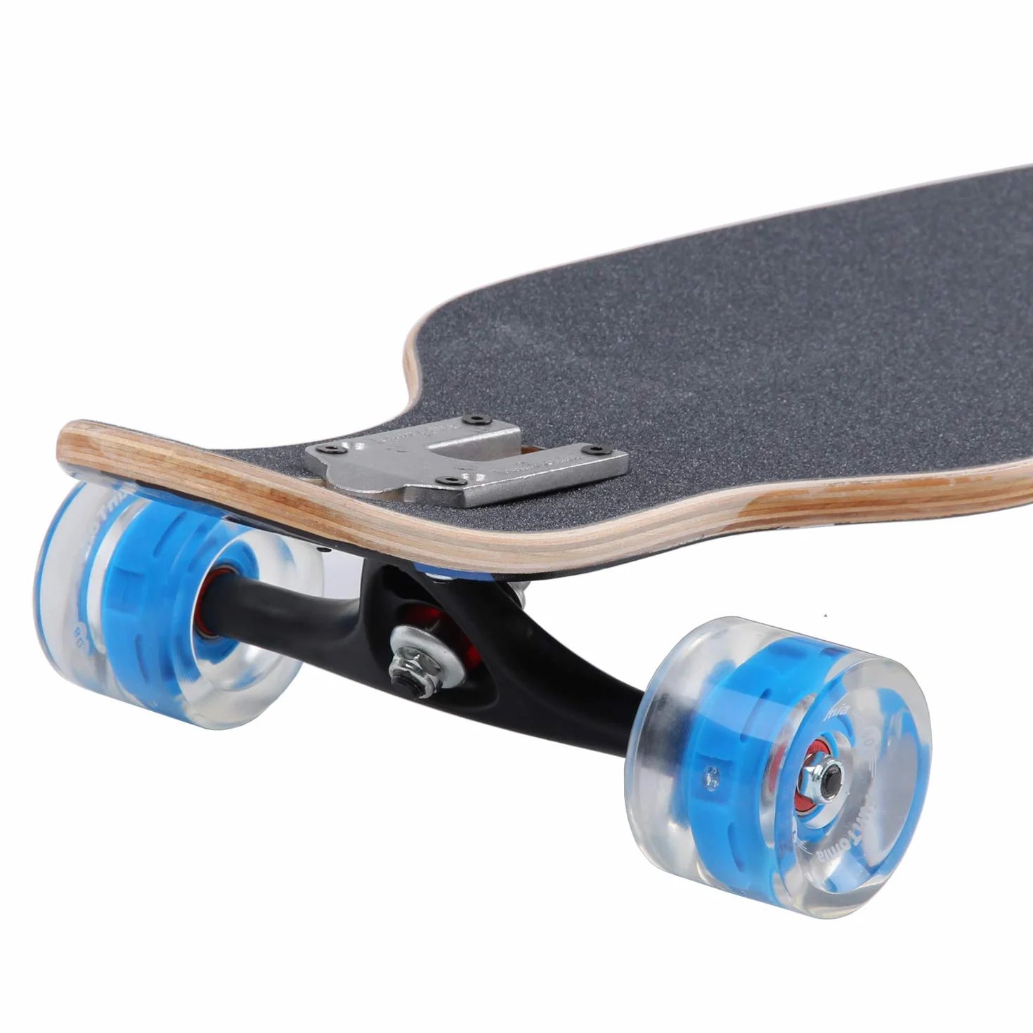 FunTomia Longboard Skateboard Drop Through Cruiser Planche complète roulements Mach1 High Speed T-Tool roues LED