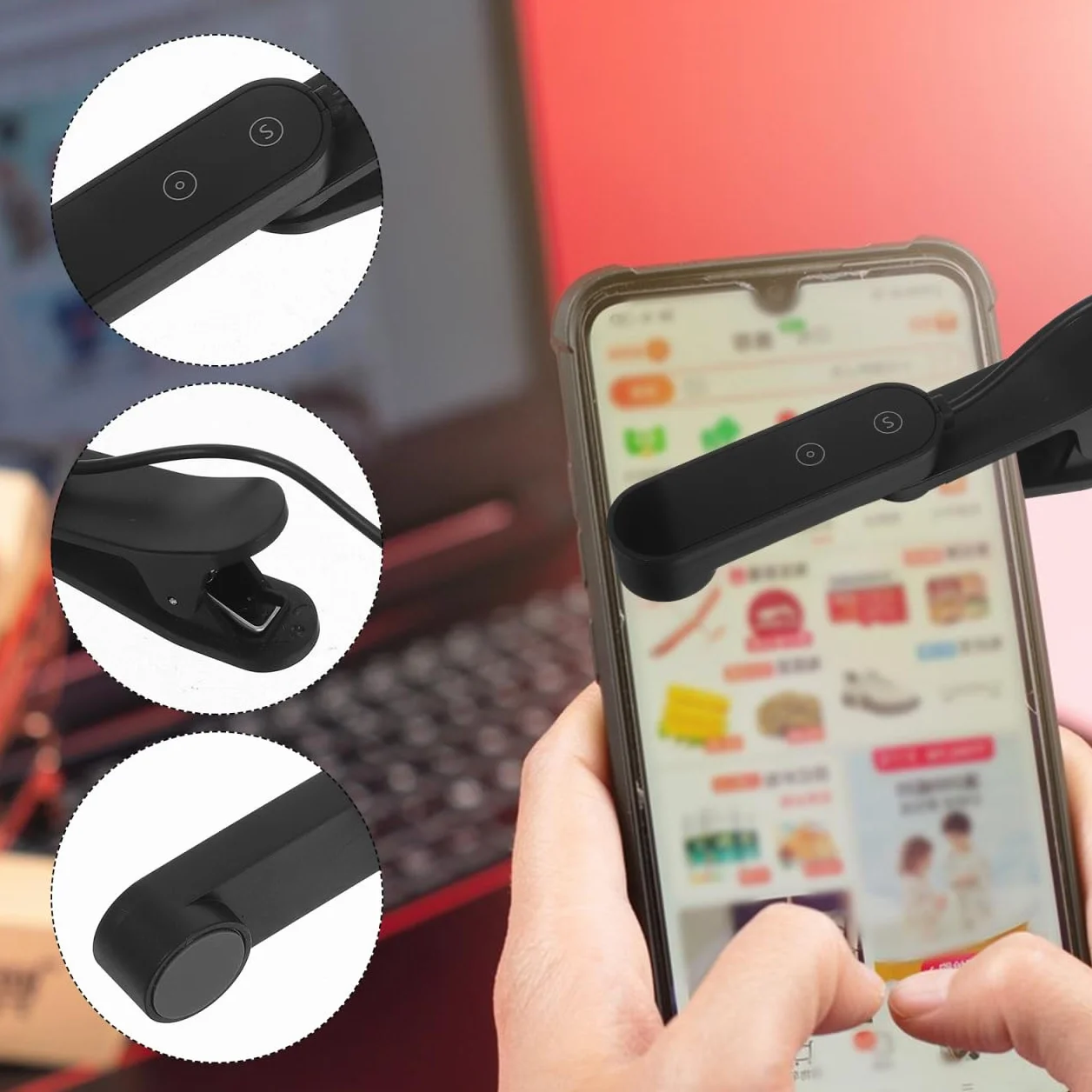 Automatique pour Téléphone USB avec Affichage LED Réglable Dispositif De Clic Intelligent pour Jeux Diffusion en Direct Et Tâches De Récompense