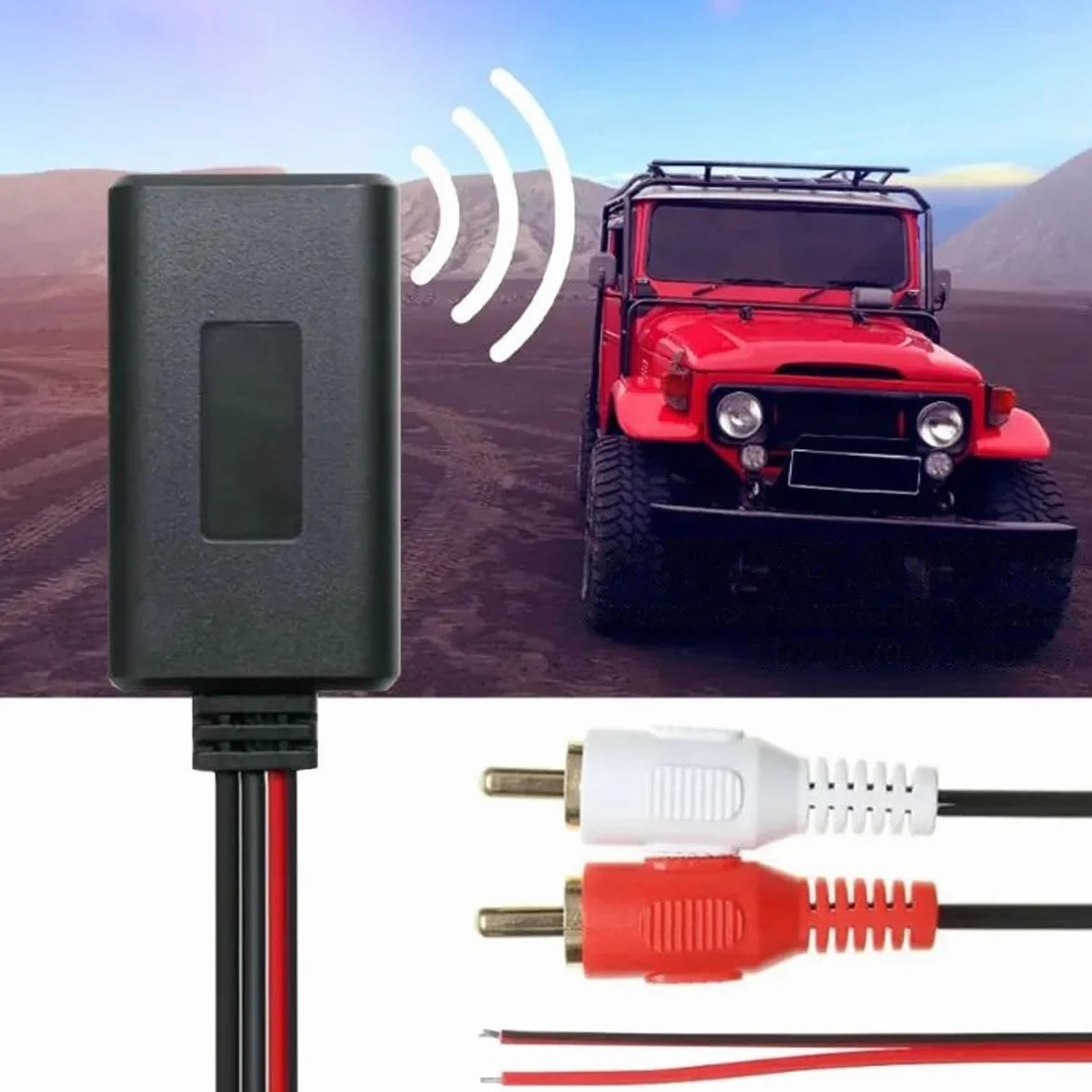 Récepteur audio Bluetooth 2RCA pour autoradio, adaptateur stéréo sans fil 5 V-12 V, portée 10 m