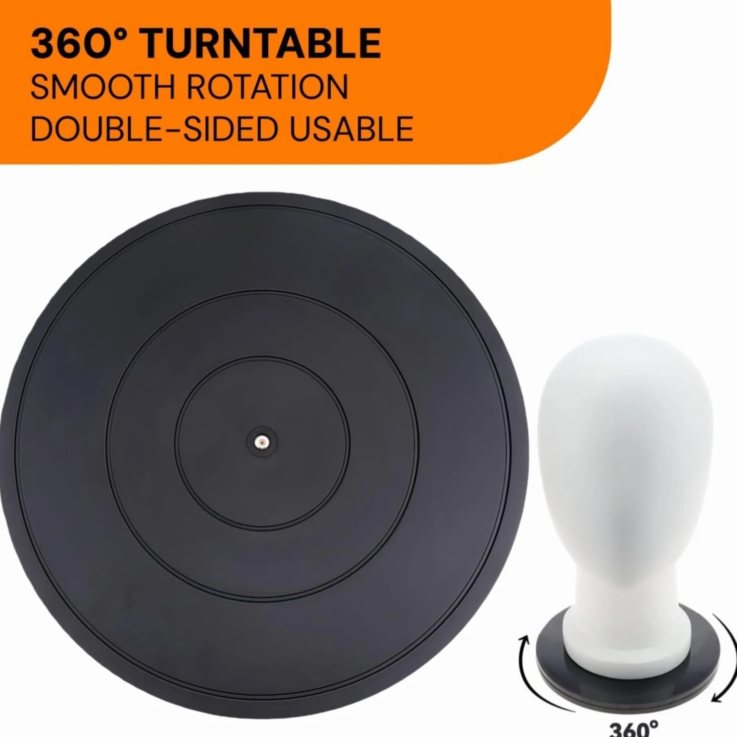 Plateau Tournant Universel,Solide Plateau Tournant à 360°,Support Pivotant Résistant,Tourne-Disque Rotatif pour Plantes en Pot Haut-Parleurs Ordinateurs Portables Moniteurs (40cm)