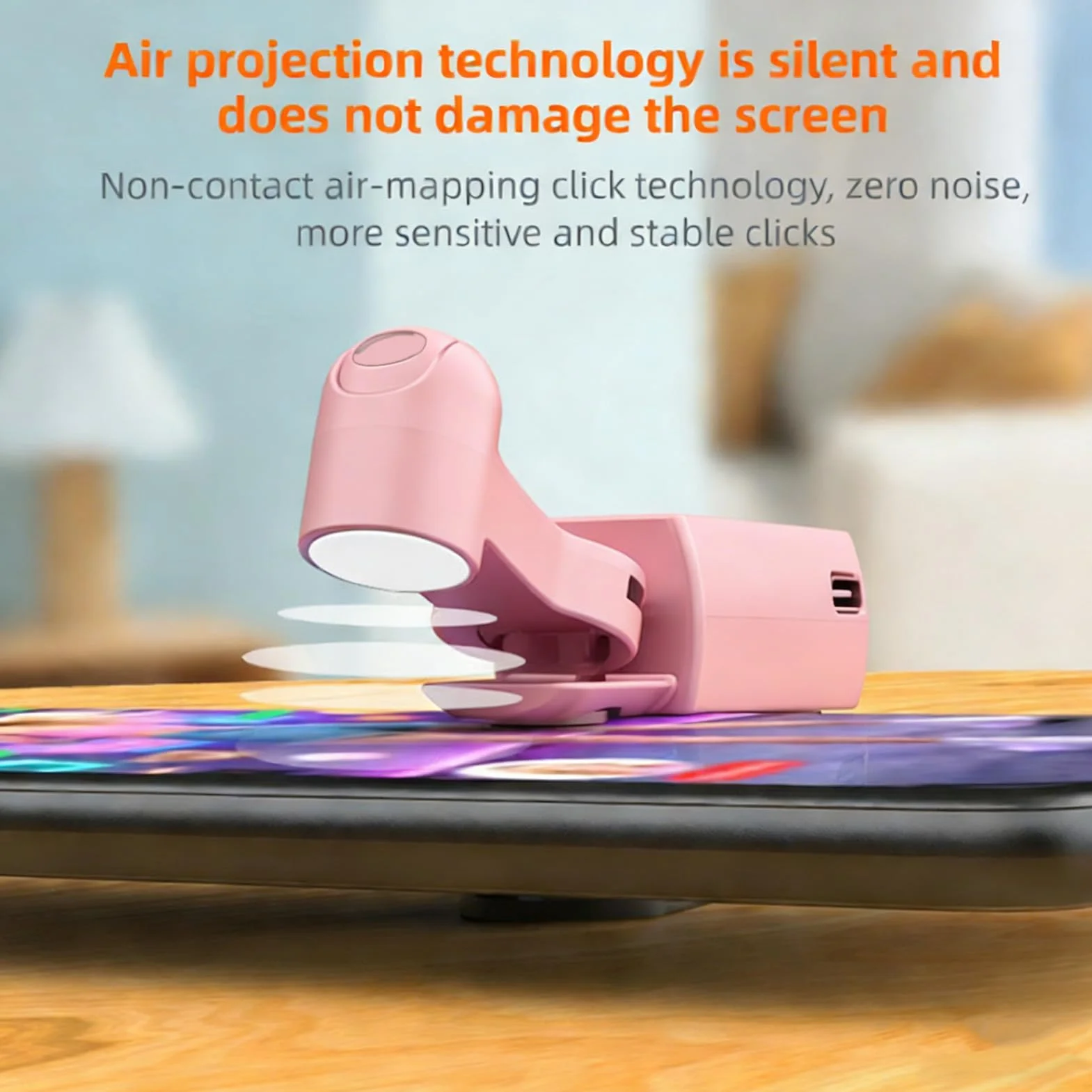 Dpofirs Clicker Automatique sans Fil pour Smartphone, Tapper Automatique D'écran de Téléphone Rechargeable, Clicker Continu Rapide pour Tiktok, Diffusions en Direct J'aime (Pink)