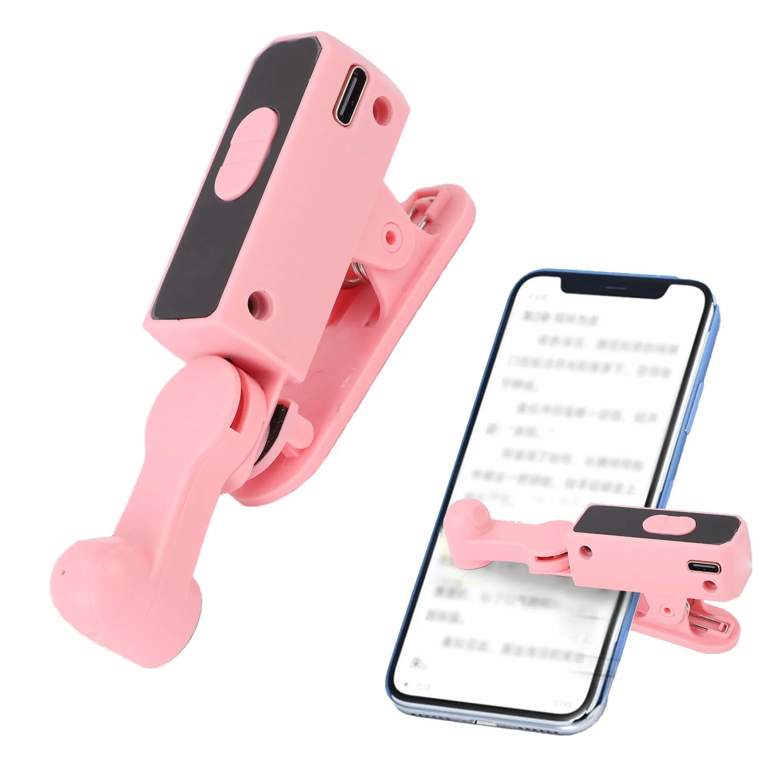 Dpofirs Clicker Automatique sans Fil pour Smartphone, Tapper Automatique D'écran de Téléphone Rechargeable, Clicker Continu Rapide pour Tiktok, Diffusions en Direct J'aime (Pink)