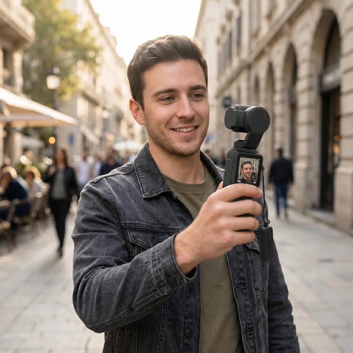 Silicone Coque pour DJI Osmo Pocket 4 avec 2 Protections D'Écran et D'Objectif, Housse en Silicone Souple, Antichoc Antidérapante et Anti-Rayures, Kit de Protection Complet Accessoire– Noir