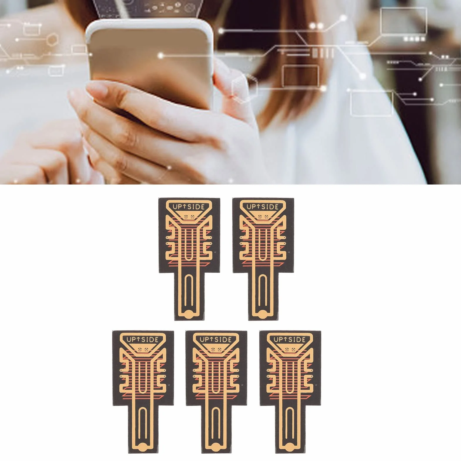 Autocollant Amplificateur de Signal de Téléphone 5 Pièces, Antenne Mobile Amélioration de Réception, Améliorateurs de Signal pour Smartphone
