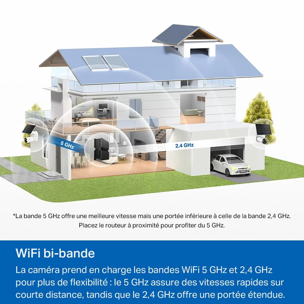 Tapo C460 Caméra de Surveillance Extérieure 4K 8MP, Batterie 10000mAh, Vision Nocturne Couleur Starlight, Wi-FI Dual-Band, Base Magnétique, Détection AI Gratuite