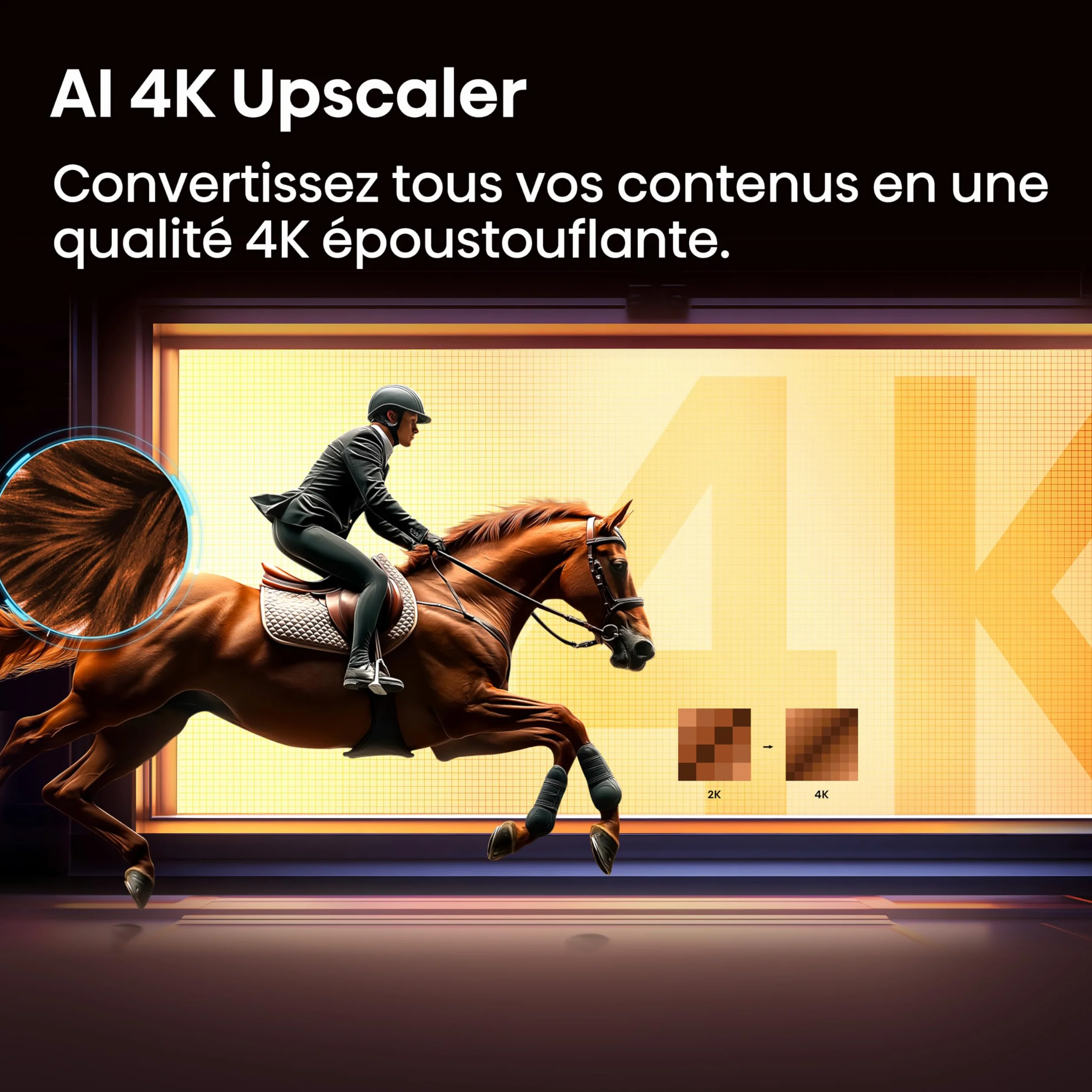 Hisense 85E7DS TV QLED 4K 85" (215 cm) - Série E7DS - Dolby Vision IQ & Atmos, 120Hz HSR, Game Mode Plus, Smart TV HomeOS, Alexa Intégrée, AirPlay 2.
