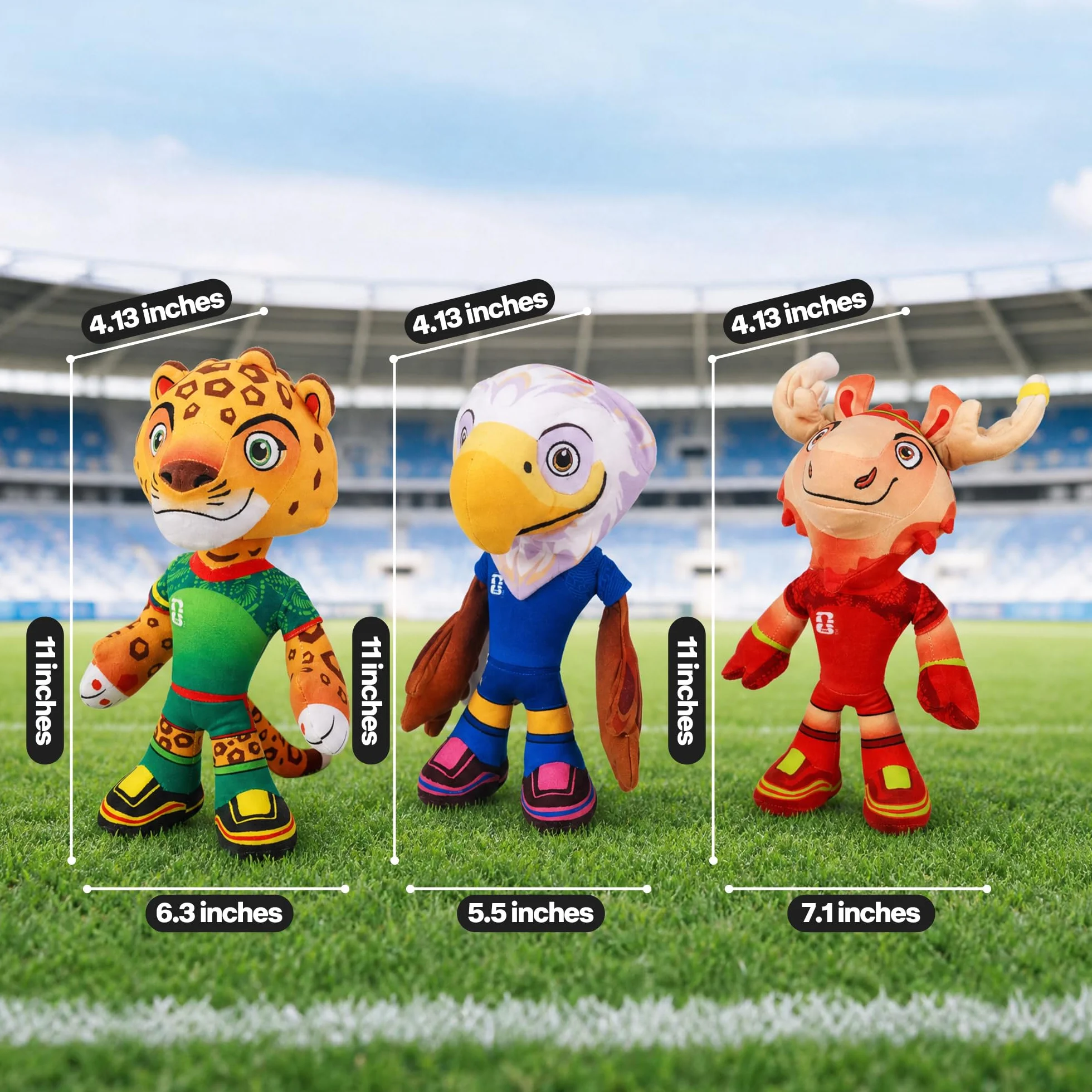 FIFA 2026 Mascotte Jouets en Peluche pour Animaux 27,9 cm
