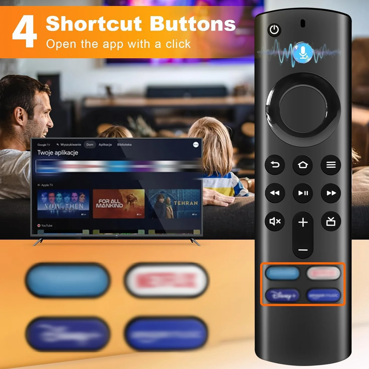 Télécommande vocale Smart TV 3 génération Remplacement S-ti-CK 2 gen 3 gen 4K Lite AG016
