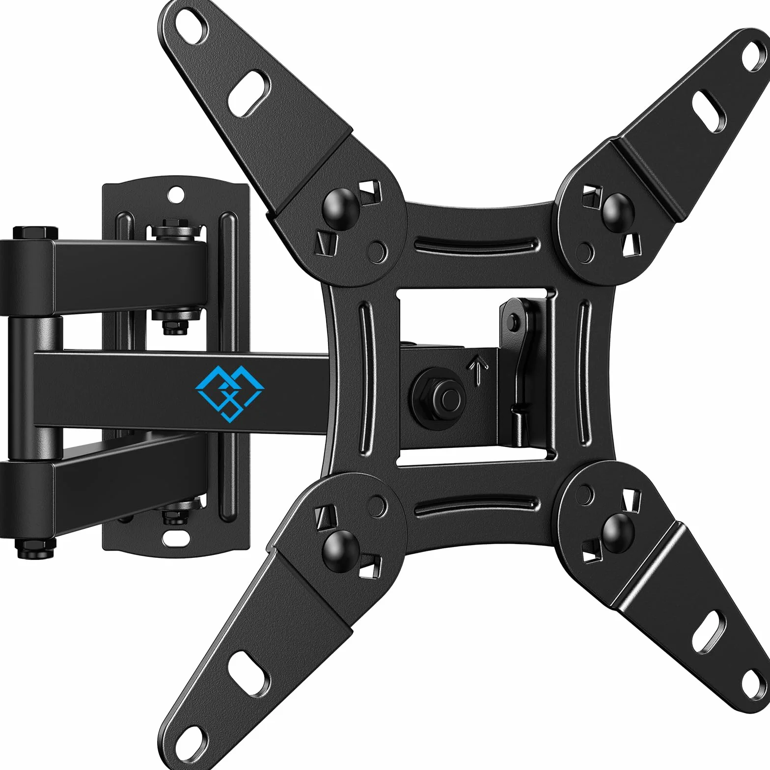 PERLESMITH Support Mural TV 13-42 Pouces 20KG Orientable Inclinable Rotation 360° Bras Accroche TV VESA 200x200mm