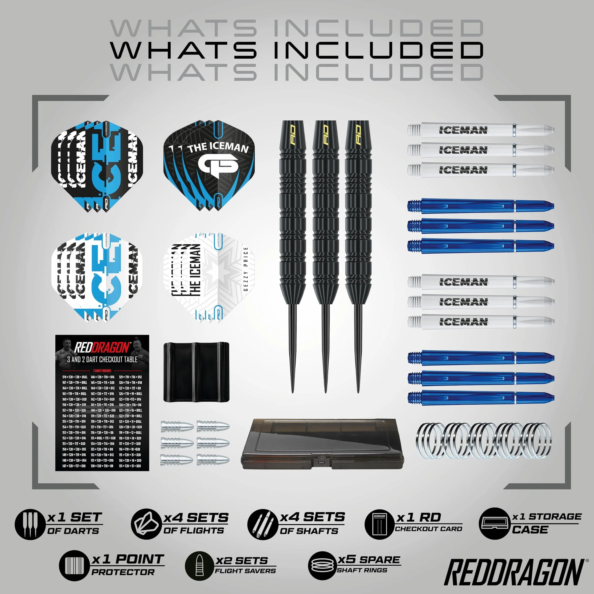 RED DRAGON Darts Ultimate 50 Piece Set Peter Wright Snakebite Gerwyn Price
