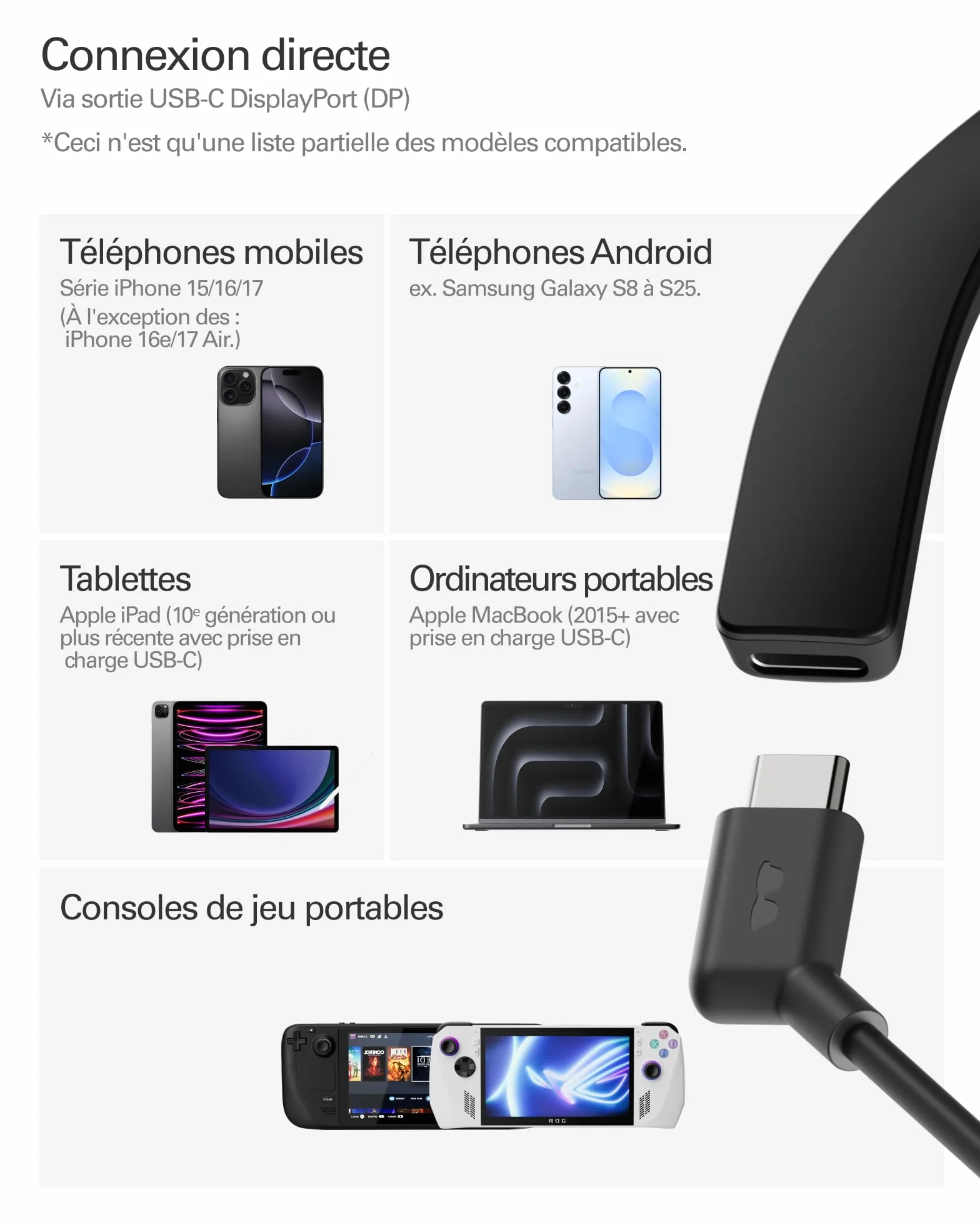 RayNeo Air 4 Pro Lunettes AR/XR, Écran HDR10, Puce Vision 4000, Cinéma Virtuel 201 Pouces, Audio par Bang & Olufsen, Lunettes 3D Films & Jeux pour iPhone 17,16,15/Android/Switch 2/Mac/Steam Deck/PS4/5