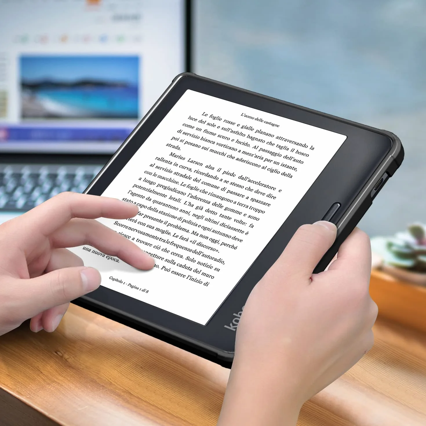 Étui Housse Coque pour Kobo Libra Colour (2024) / Kobo Libra 2 (2021) 7" eReader, Case avec Fonction de Veille/réveil Automatique et Fermeture magnétique,Noir