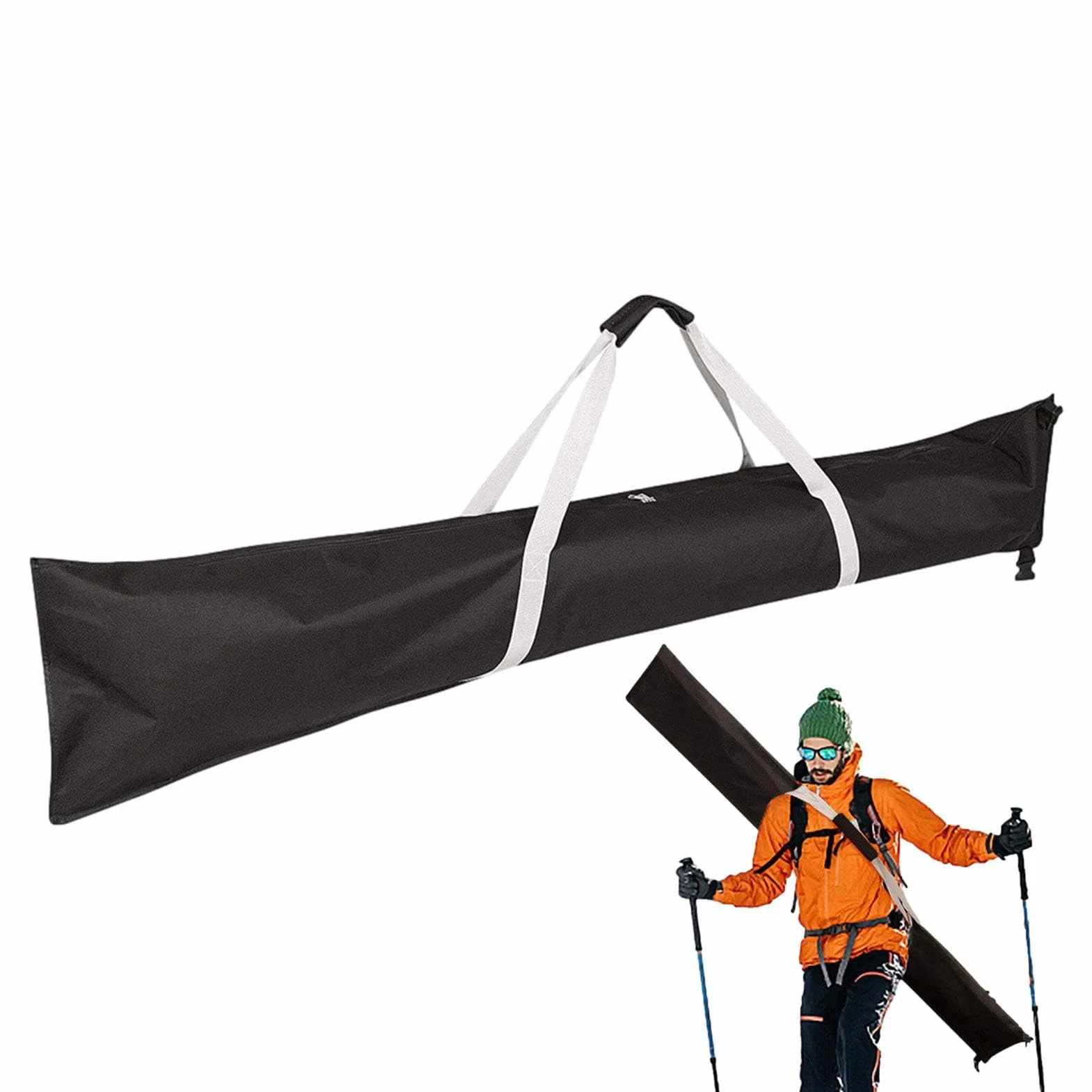 Sac De Transport Ski Rembourré Voyage Avion - Housse À Skis Paire Et Bâtons Homme Femme