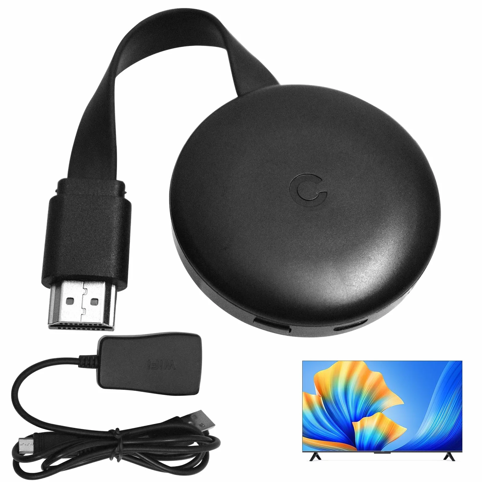 Dongle HDMI sans fil, 1080p, adaptateur d'affichage sans fil HDMI, clé Bluetooth pour ChromecasttMiracast/Airplay/iOS/Android/Mac/Windows/PC Moniteur TV Stick Screen Mirroring
