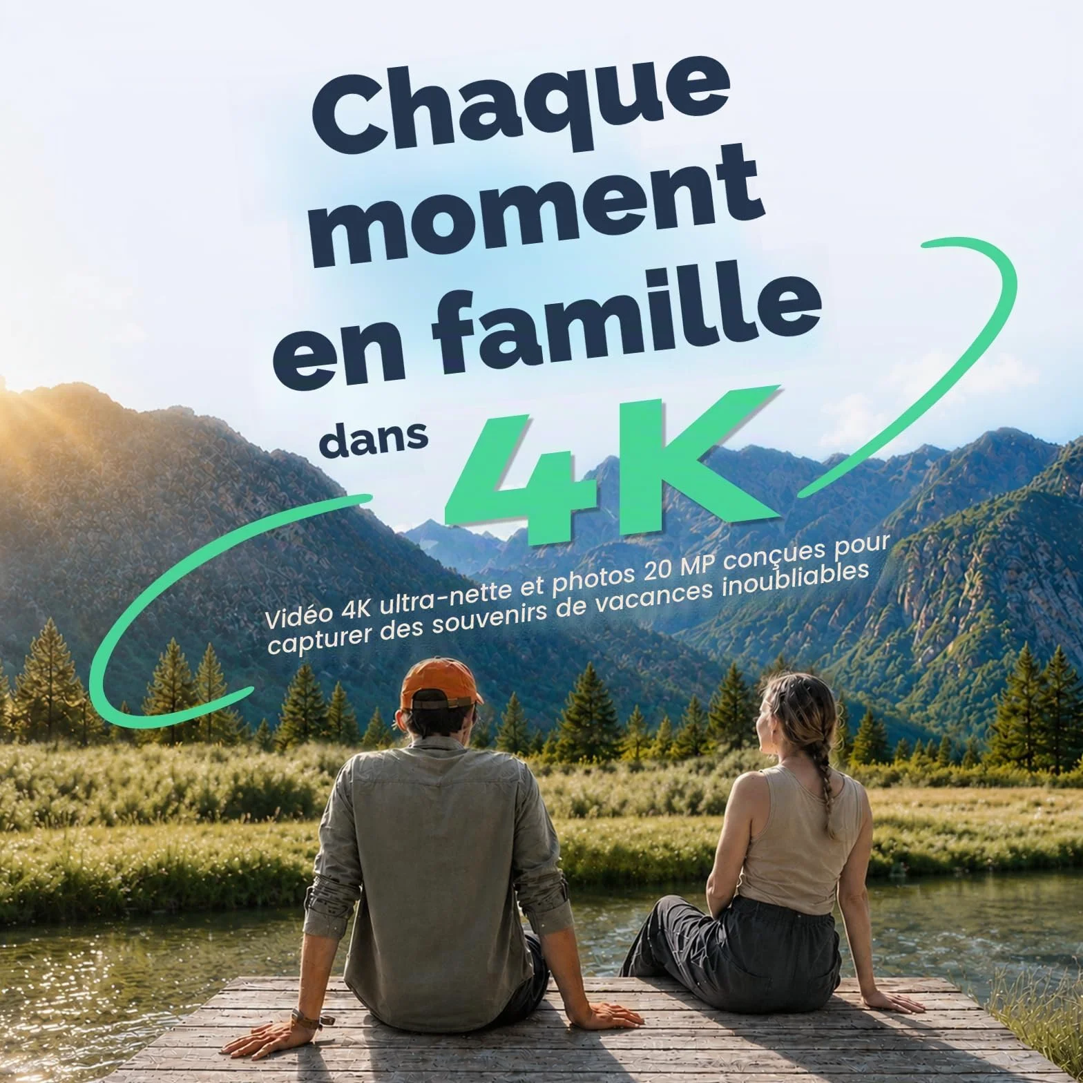 AKASO V50 X Caméra de Sport 4K 30FPS Ultra HD avec Carte 64 Go, Télécommande, Écran Tactile, Stabilisateur