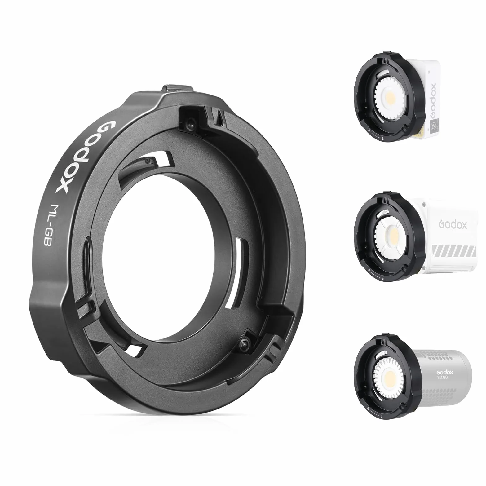 Godox ML-GB Godox Mount to Bowens Mount Adapters pour Godox ML100Bi,ML60IIBi, ML30, ML30Bi, ML60, ML60Bi, Lighting Accessories