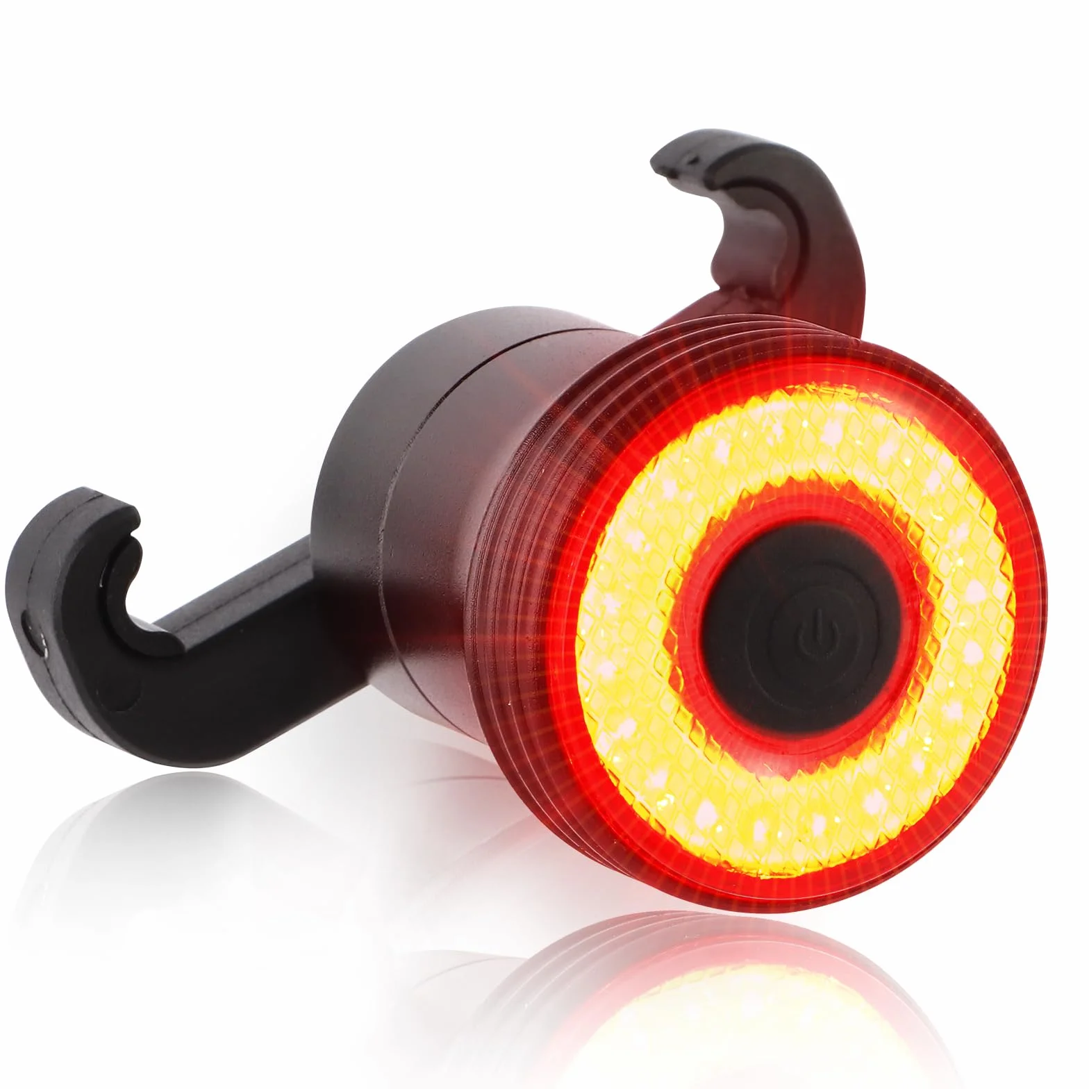 Feu Arrière Vélo Intelligent 22 LED USB C Rechargeable IP65 Étanche Aluminium