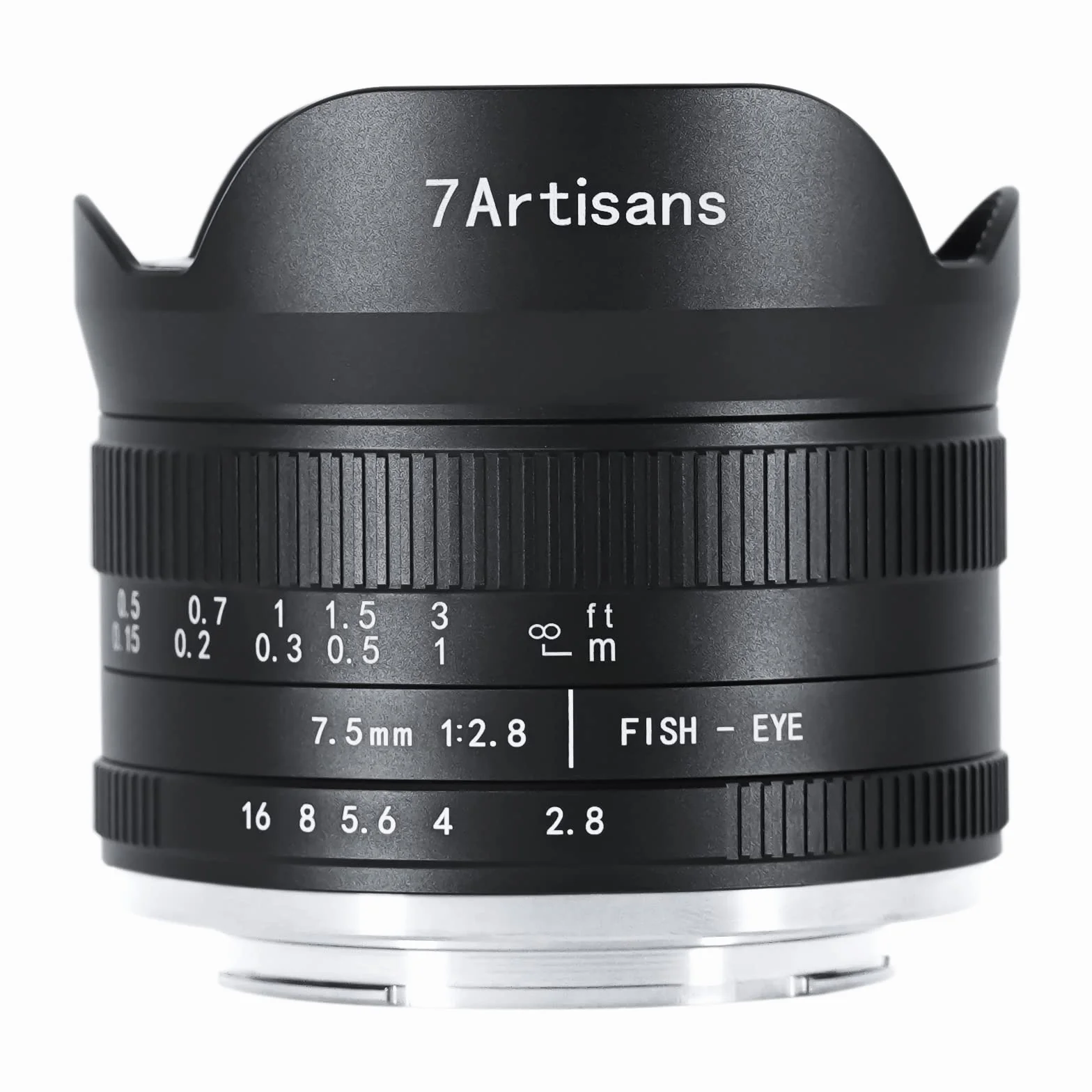 7artisans 7,5 mm f2.8 Mark II APS-C Fisheye Objectif Fixe Manuel pour Appareil Photo Panasonic Micro 4/3 MFT sans Miroir G1 G2 G3 G5 G6 G7 GF1 GF2 GX1 GX7 GM1 GM5 GH1 GH4 GH5