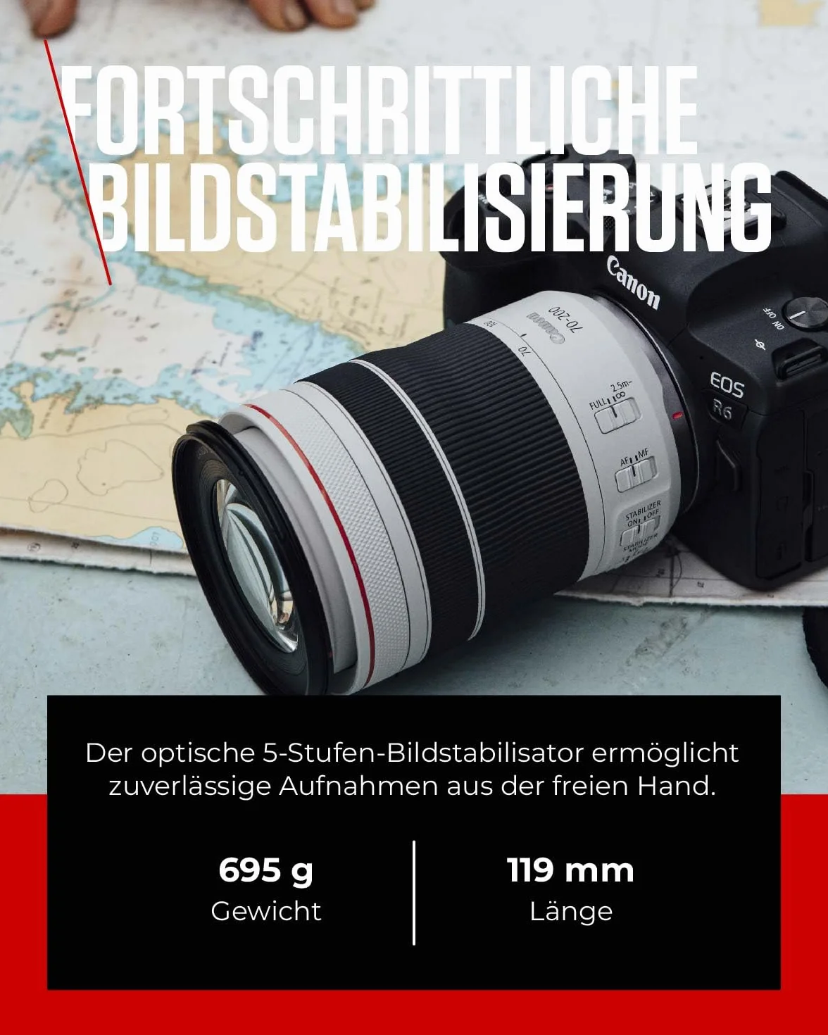 Canon RF 70-200 mm F4L IS USM téléobjectif zoom stabilisateur image optique 5 vitesses
