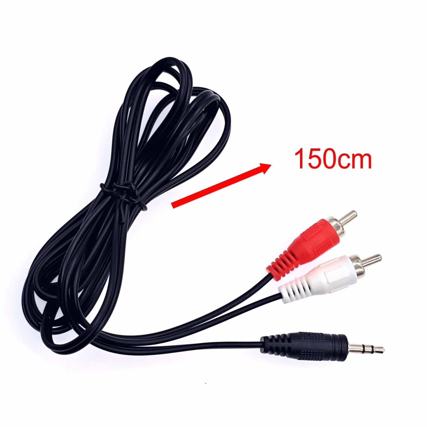 JZK 1,5 M Câble auxiliaire RCA vers 3,5 mm, fil haut-parleur vers connecteur RCA rouge blanc, câble phono mâle vers prise audio 3,5, câble adaptateur prise casque vers phono, câble adaptateur Hifi