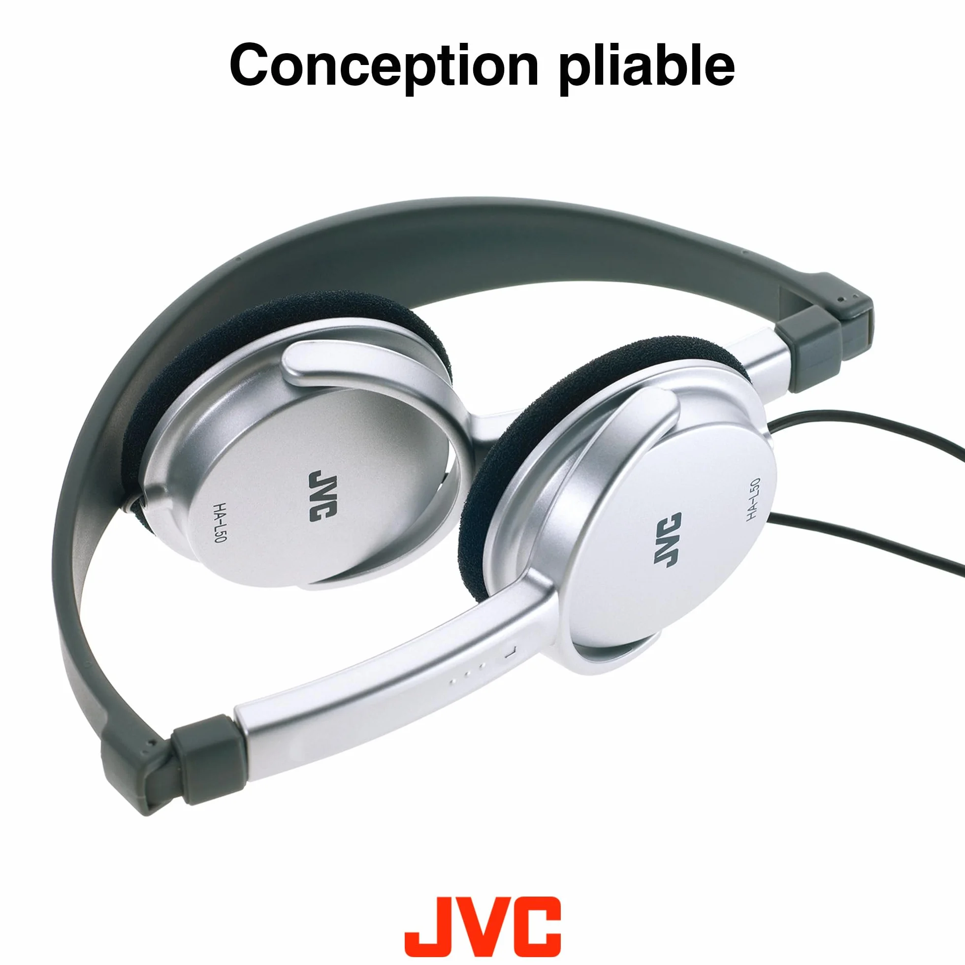 JVC HA L 50 B des écouteurs légers supplémentaires - design pliable noir