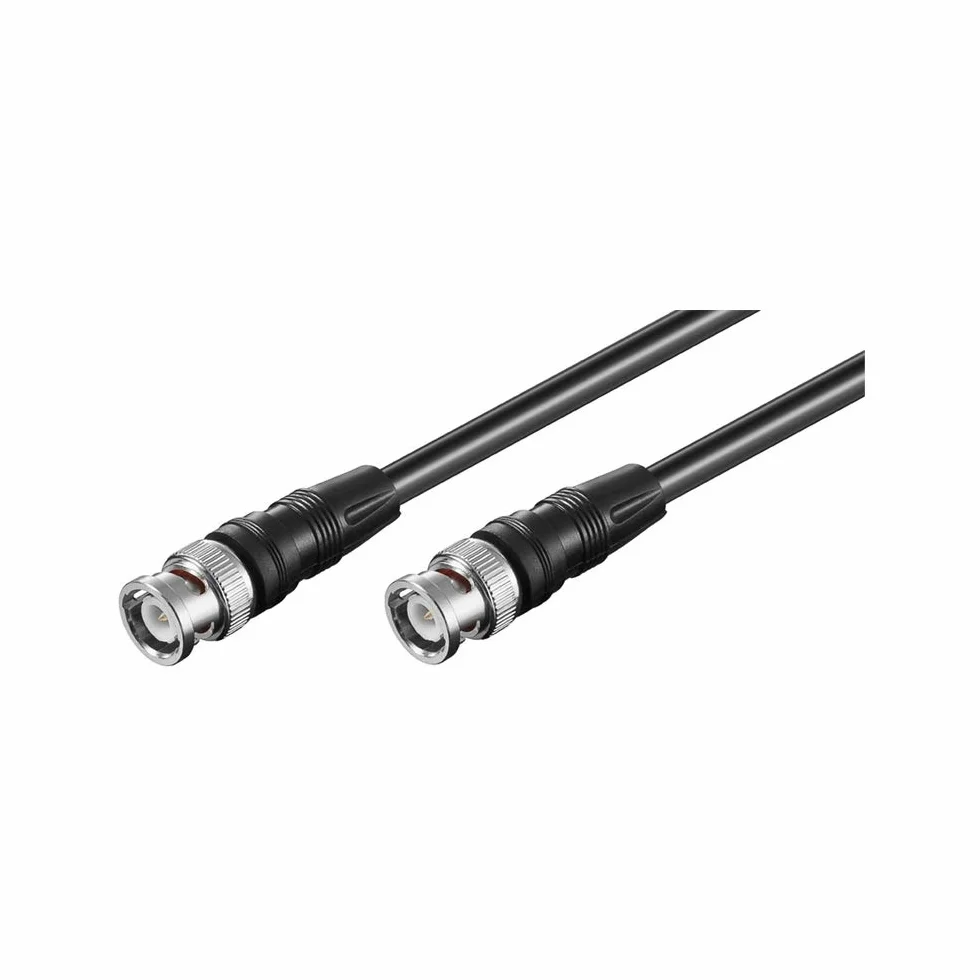Goobay 50046 Câbles de Connexion BNC (RG59), Blindage Double, 2m Longueur de Câble